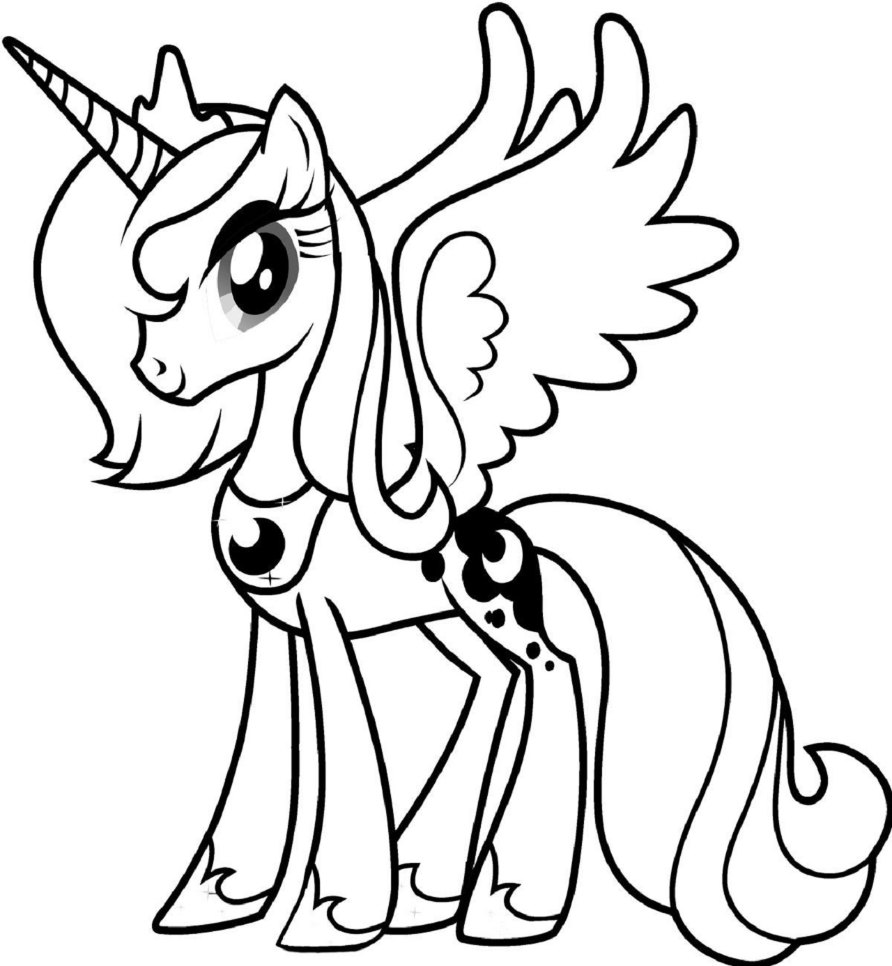 princess and pony coloring pages - photo #29