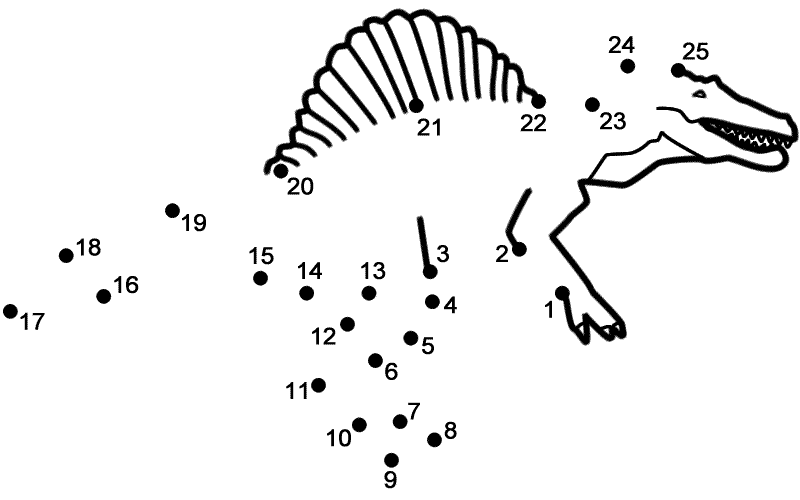 Dinosaur Dot To Dot Tracing Activity Shelter