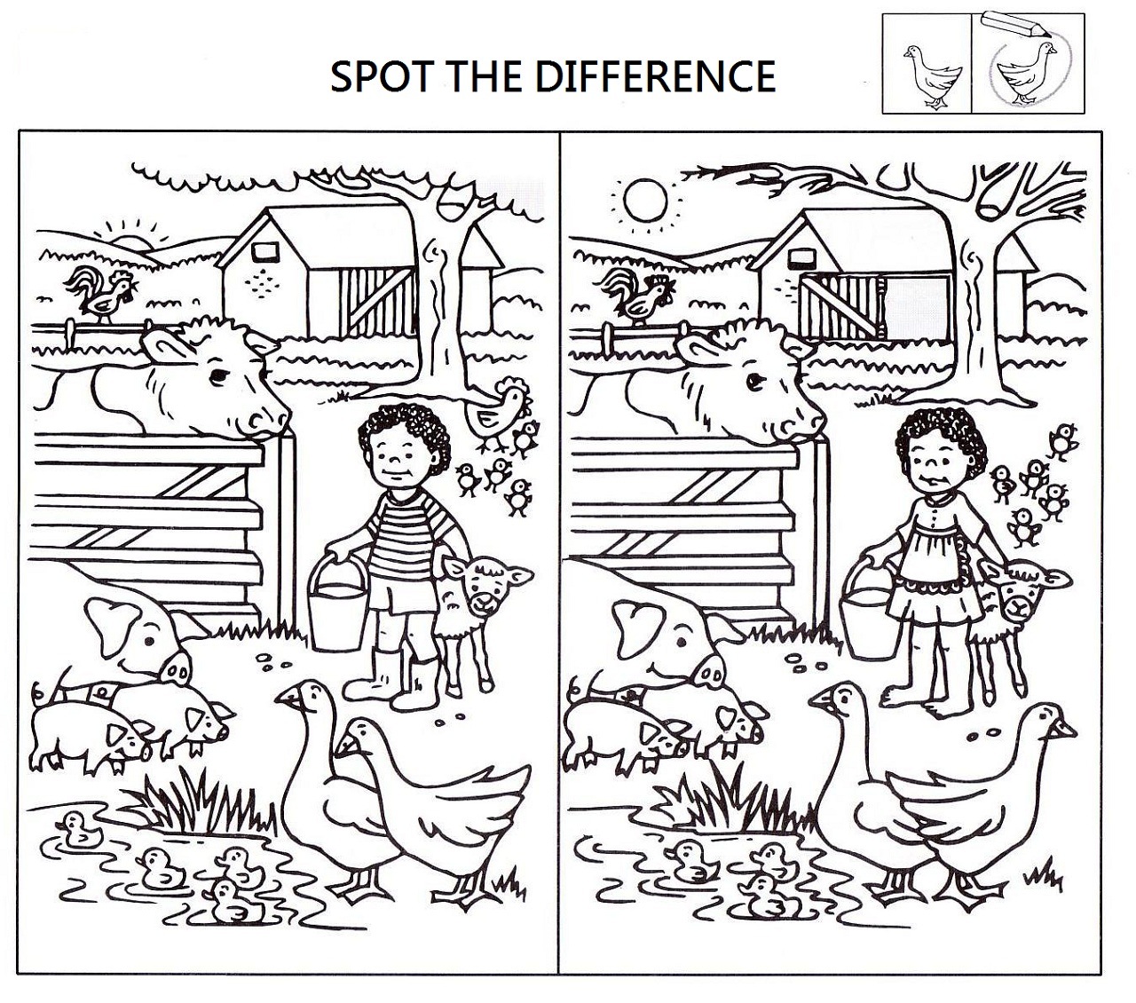 Spot the difference puzzle Shelveit
