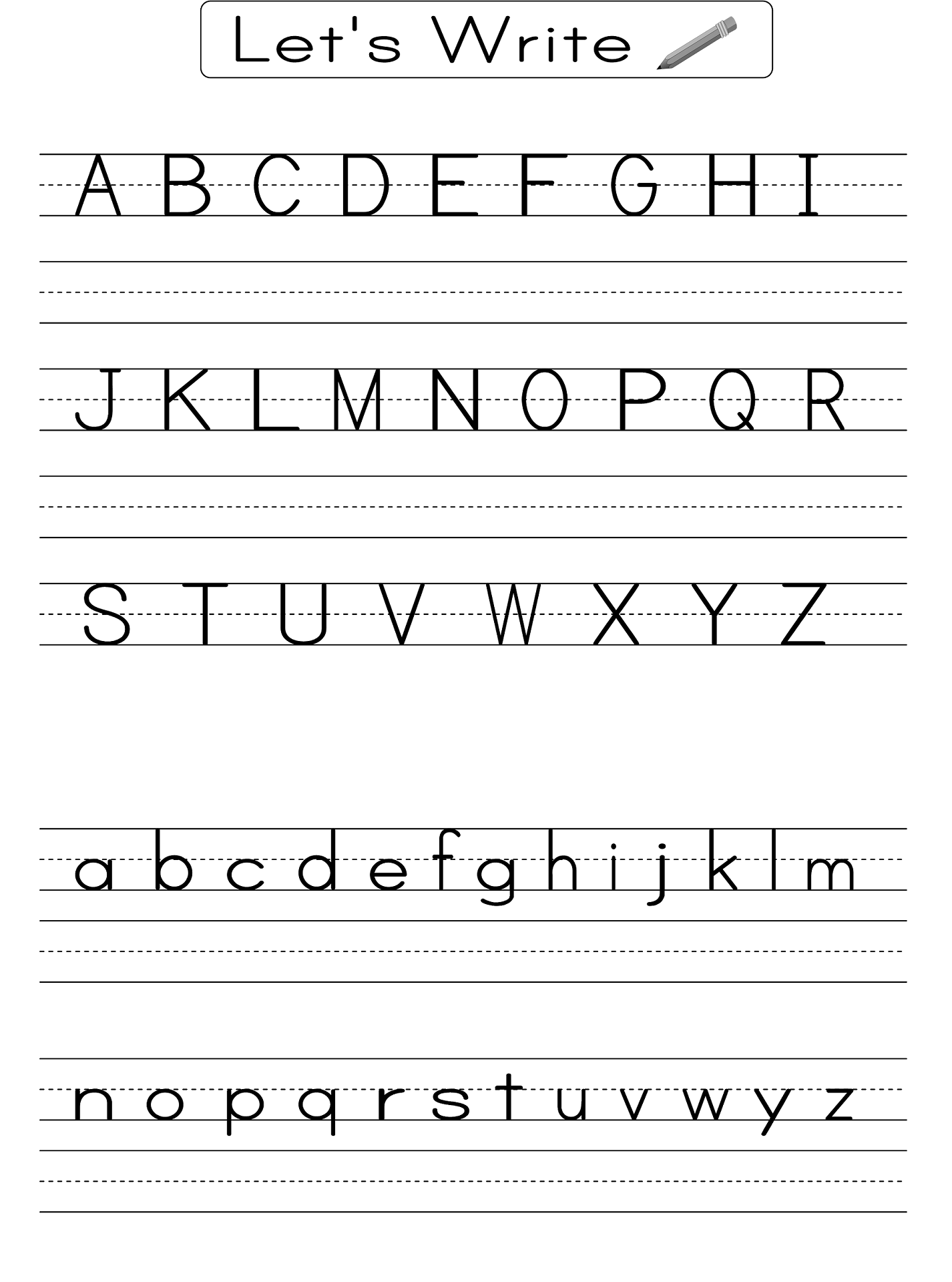 English Alphabet Worksheet for Kindergarten | Activity Shelter