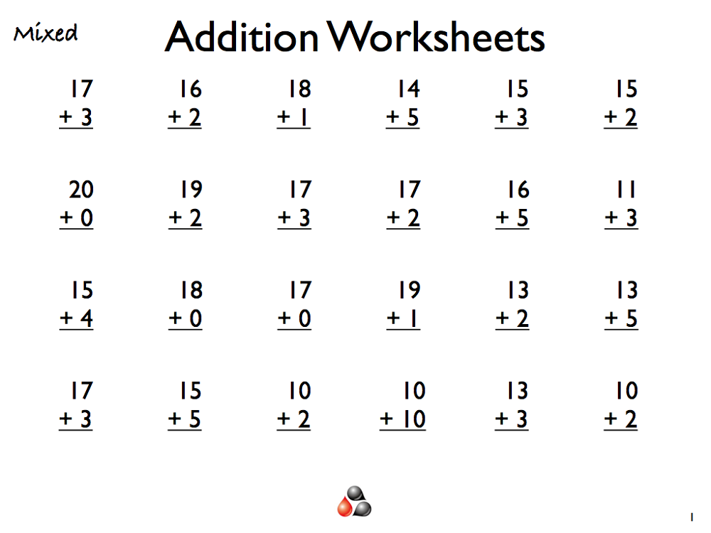 Addition Worksheets for Grade 1 Activity Shelter