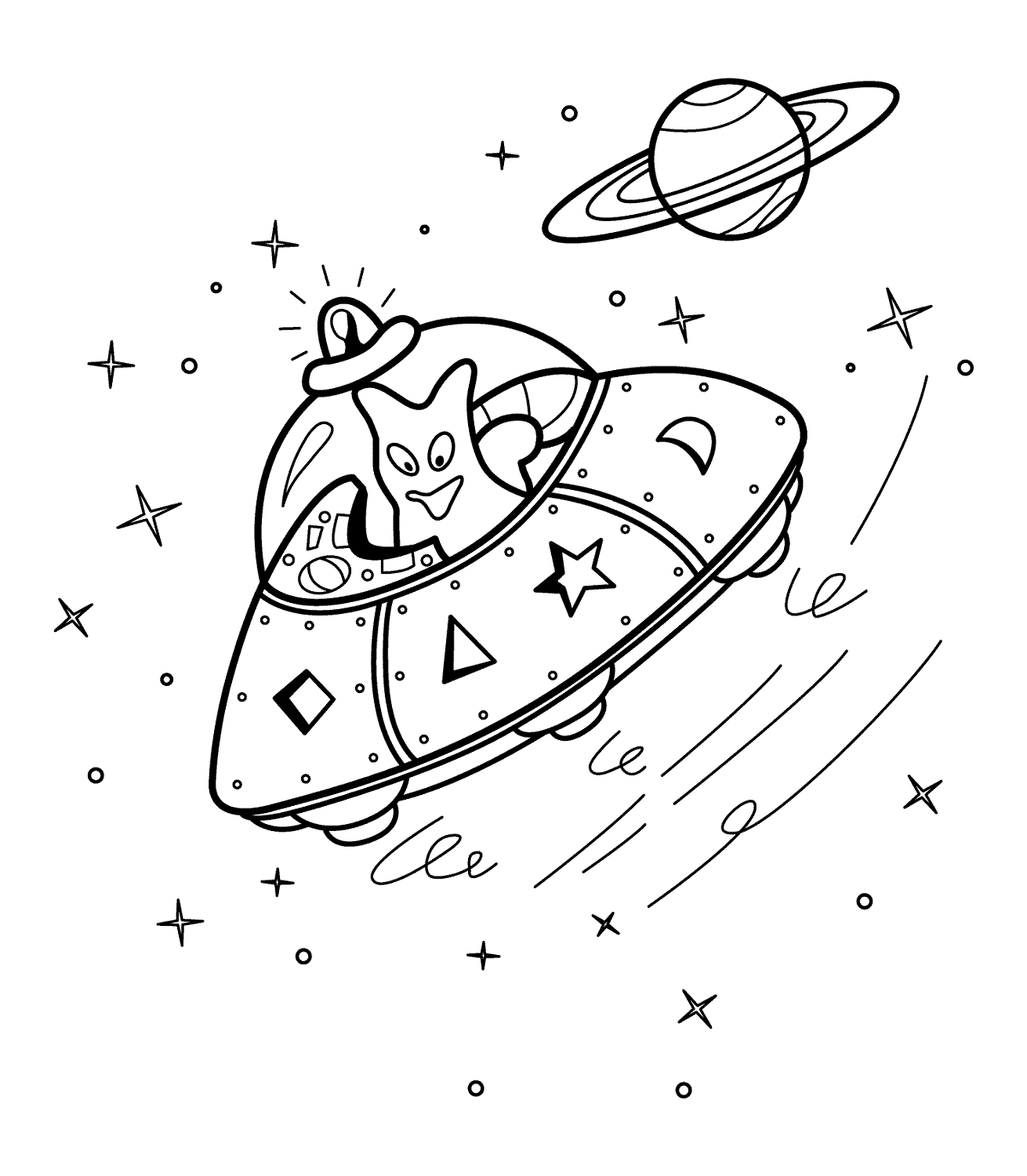 ufo coloring pages for kids - photo #21