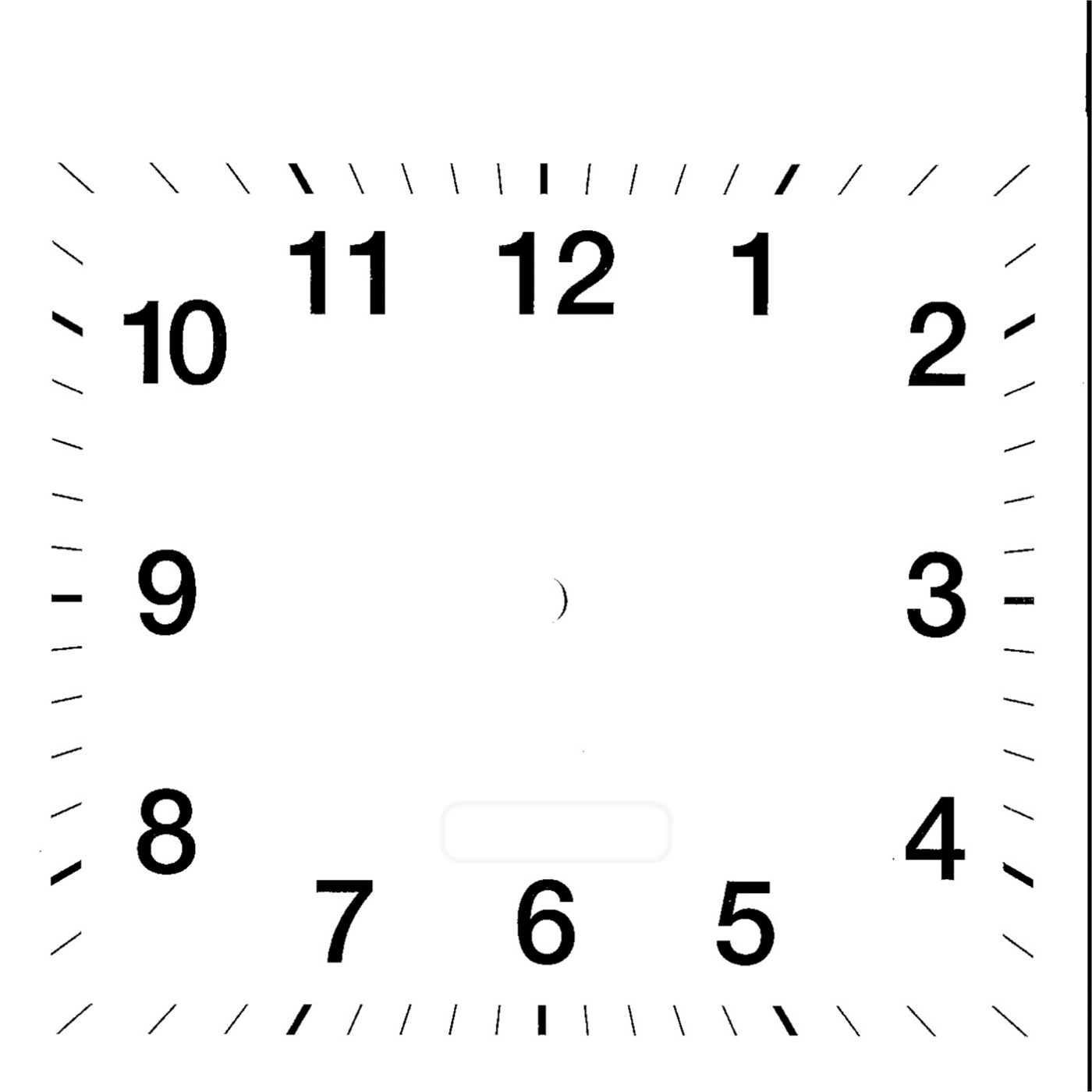 blank clock faces square