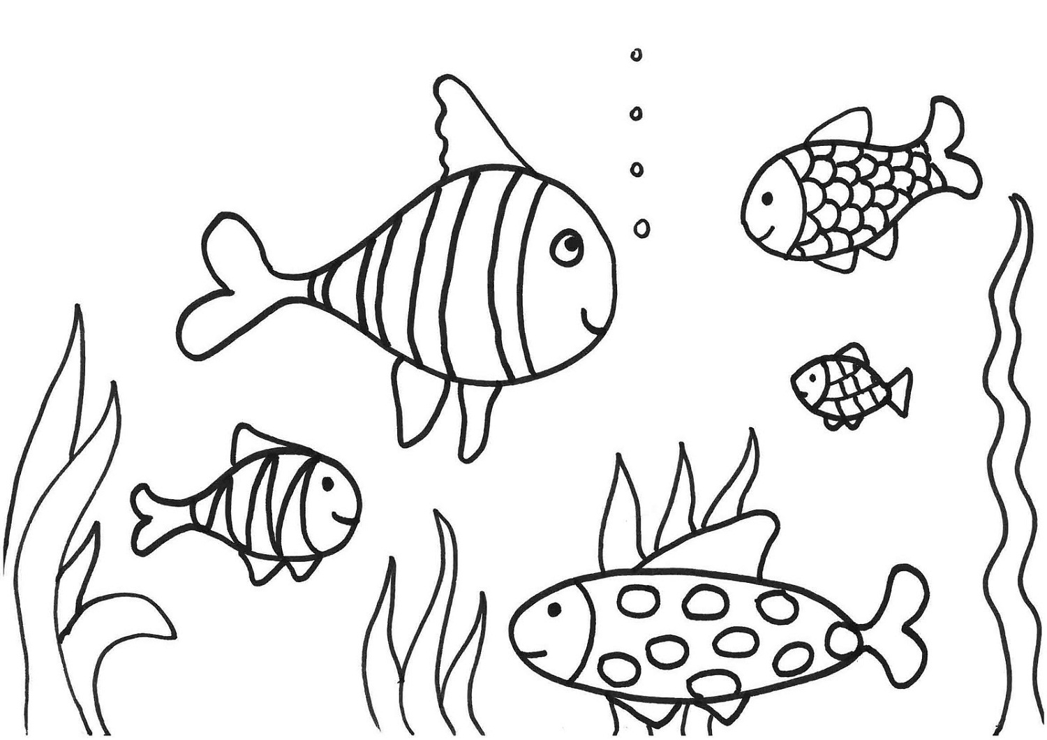 fish coloring page children