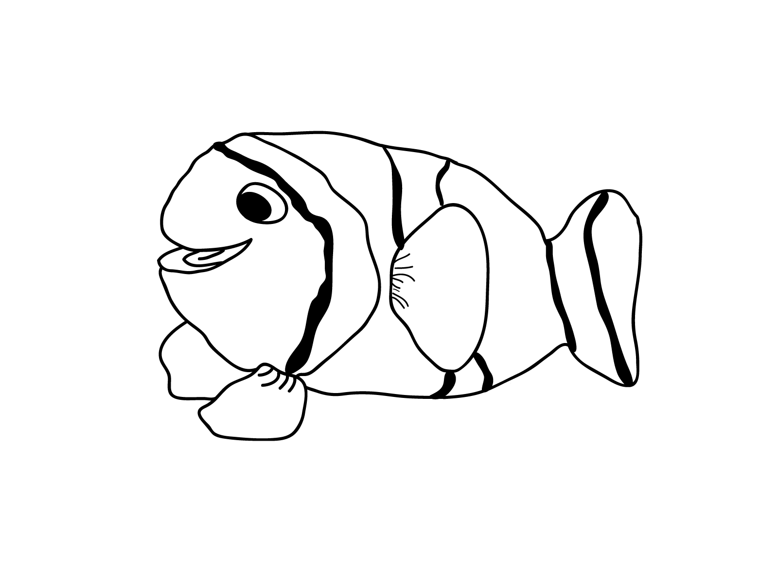 fish coloring page for young children