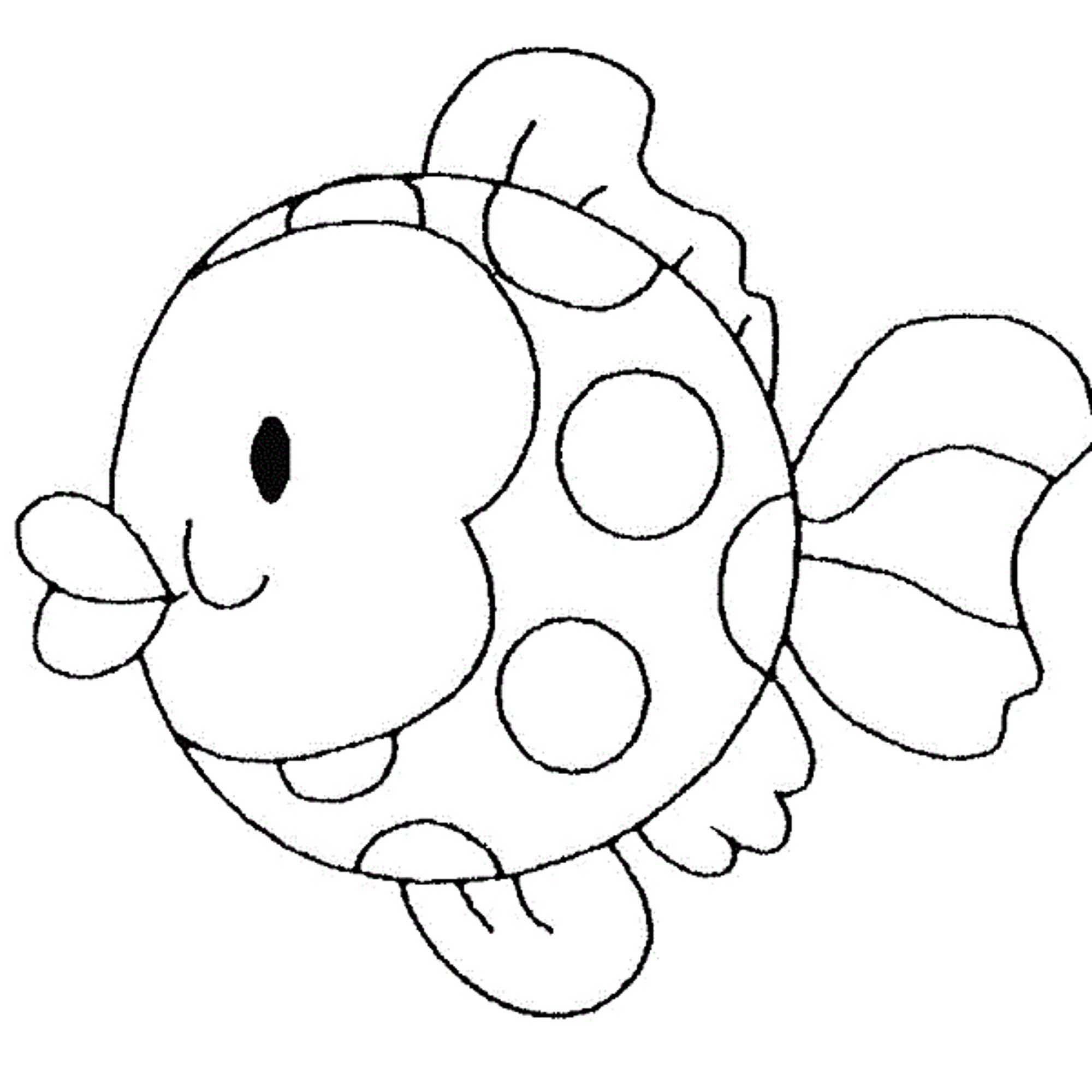 fish coloring page funny