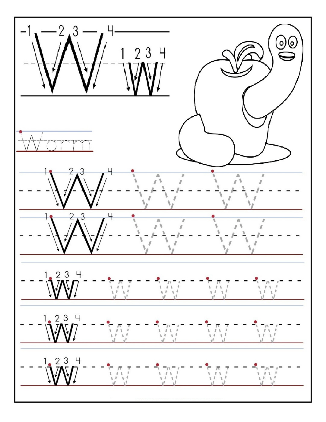 worksheets alphabet kindergarten writing letter Kindergarten Worksheet  Alphabet learning