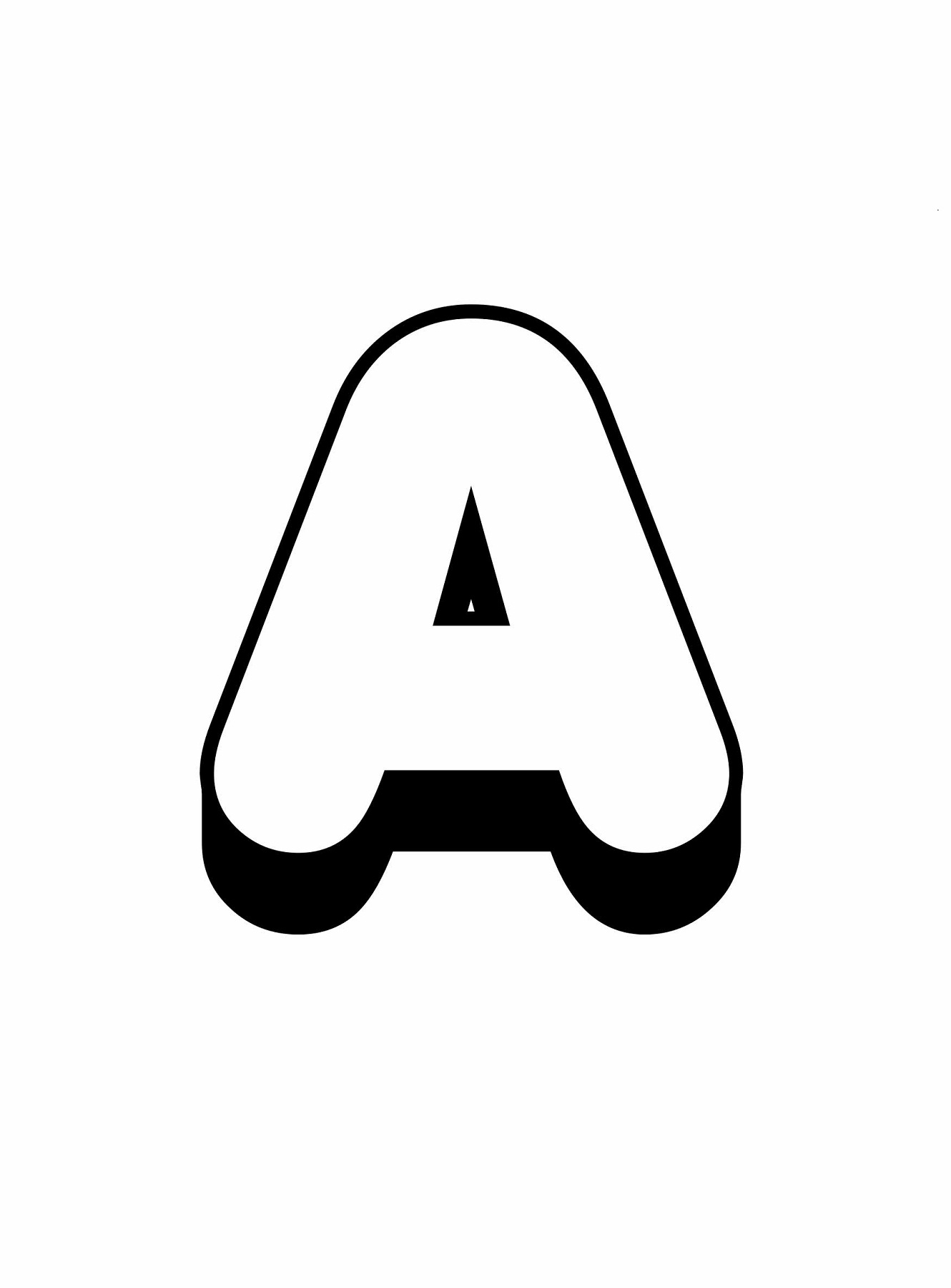 letter a printable cute