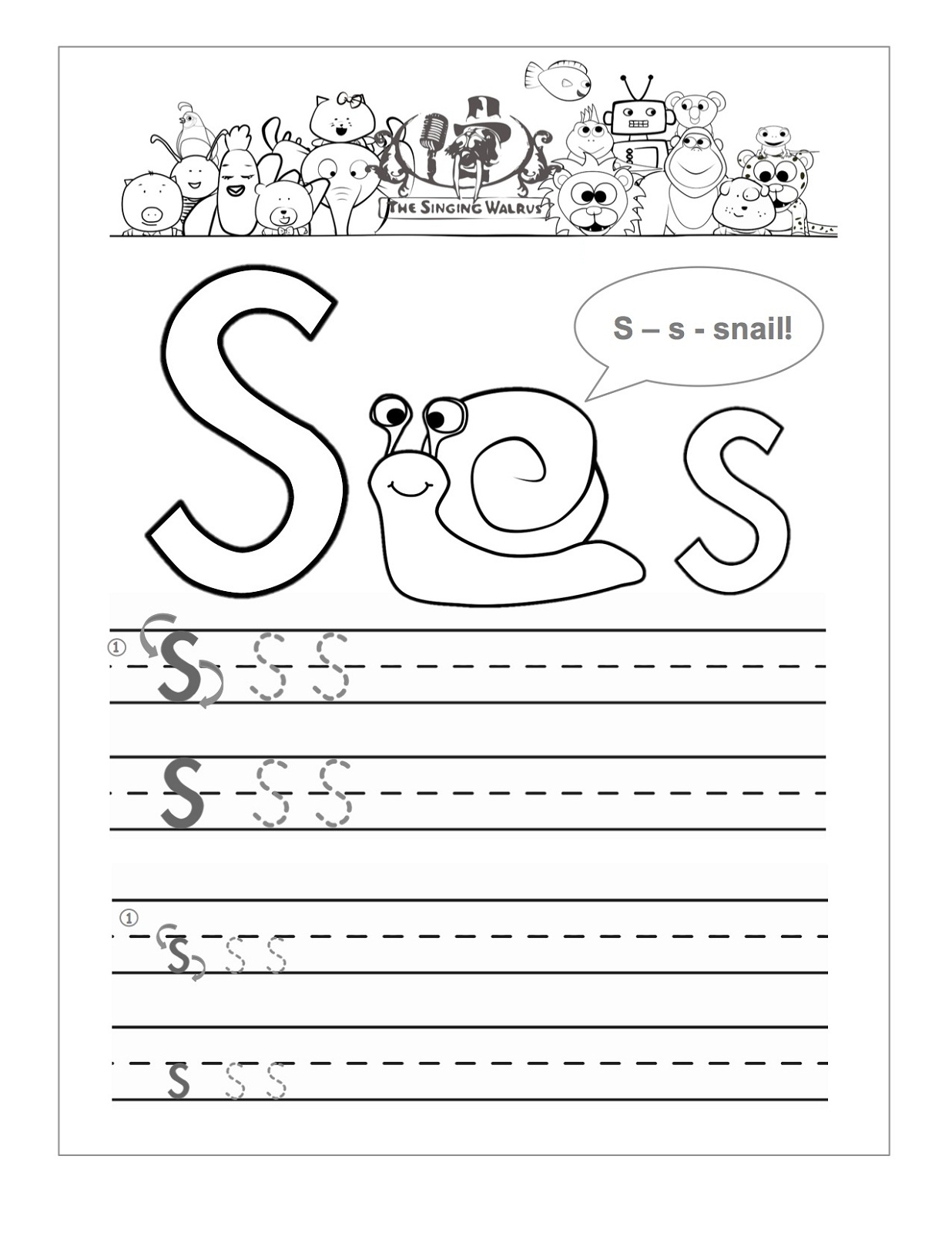 letter s worksheet 2016