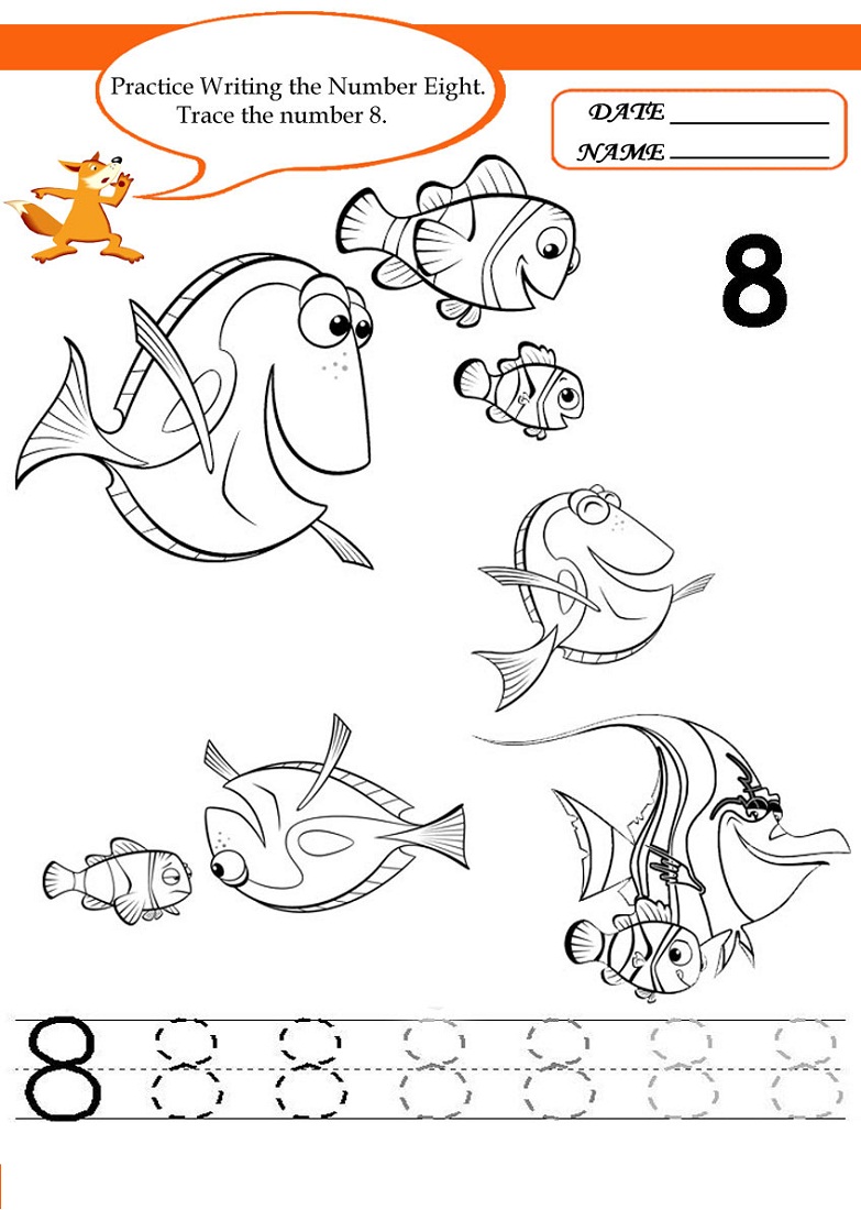 number 8 worksheet practice