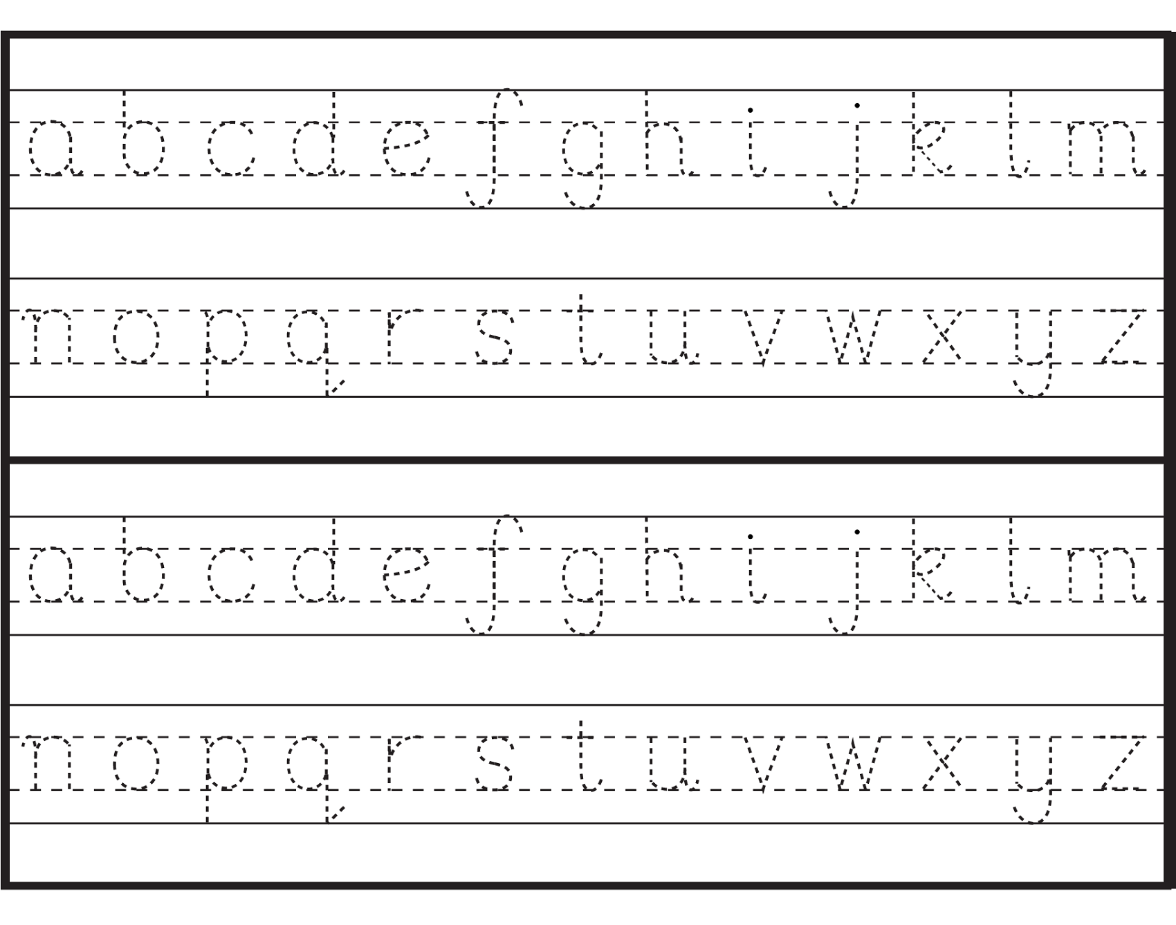 Tracing Letters Free Printable Worksheets