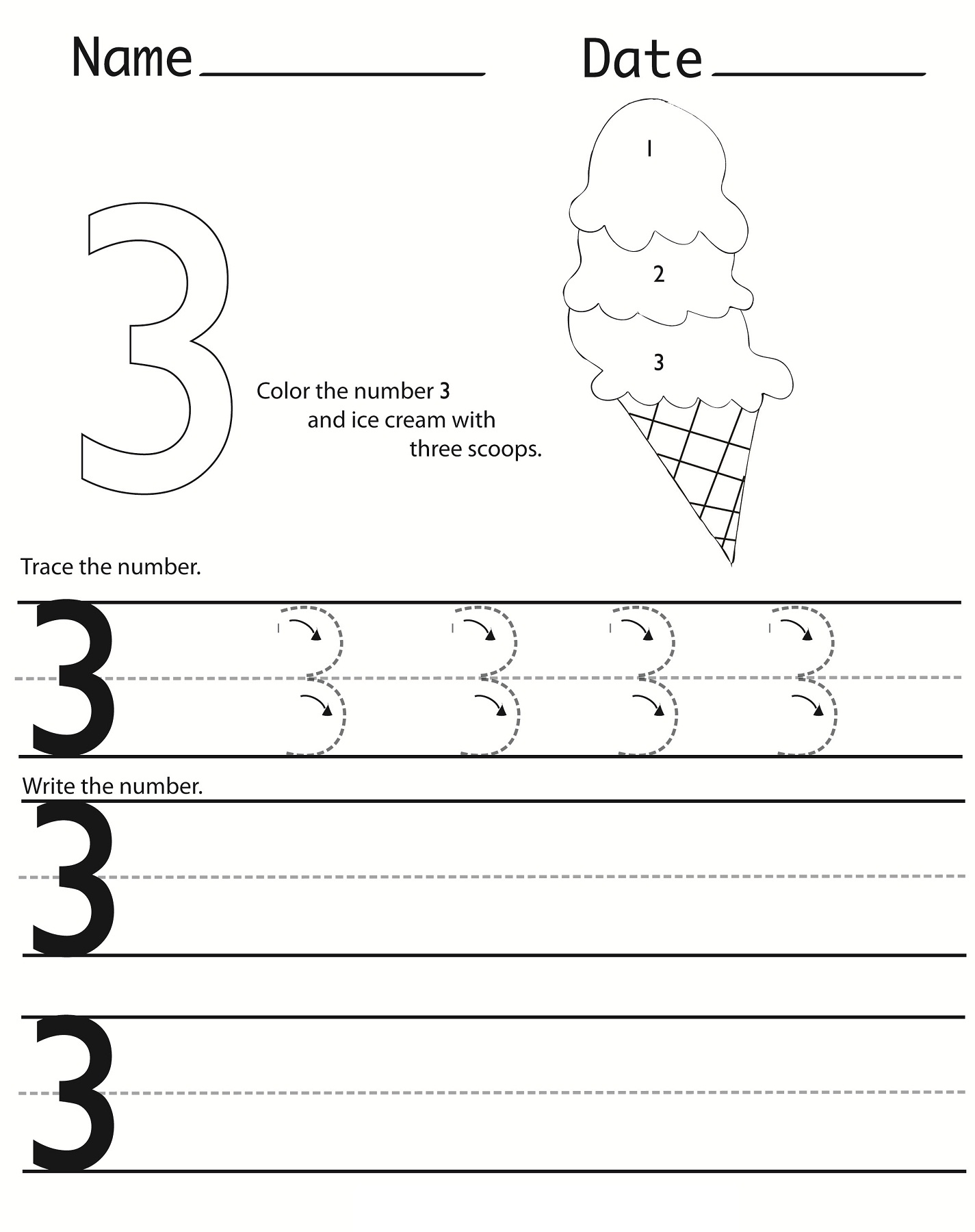 writing numbers worksheets for preschool