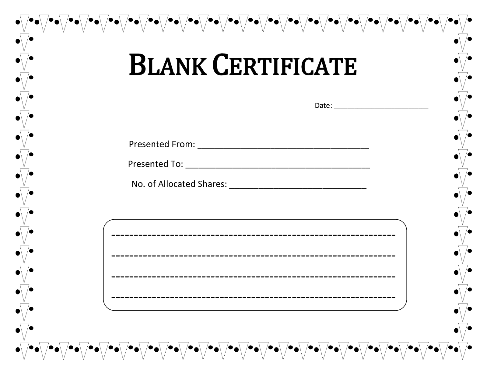 blank certificate templates free