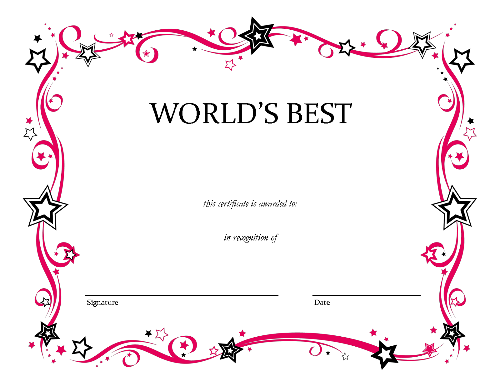 Blank Certificate Templates to Print | Activity Shelter
 Blank Certificate Templates For Word Free