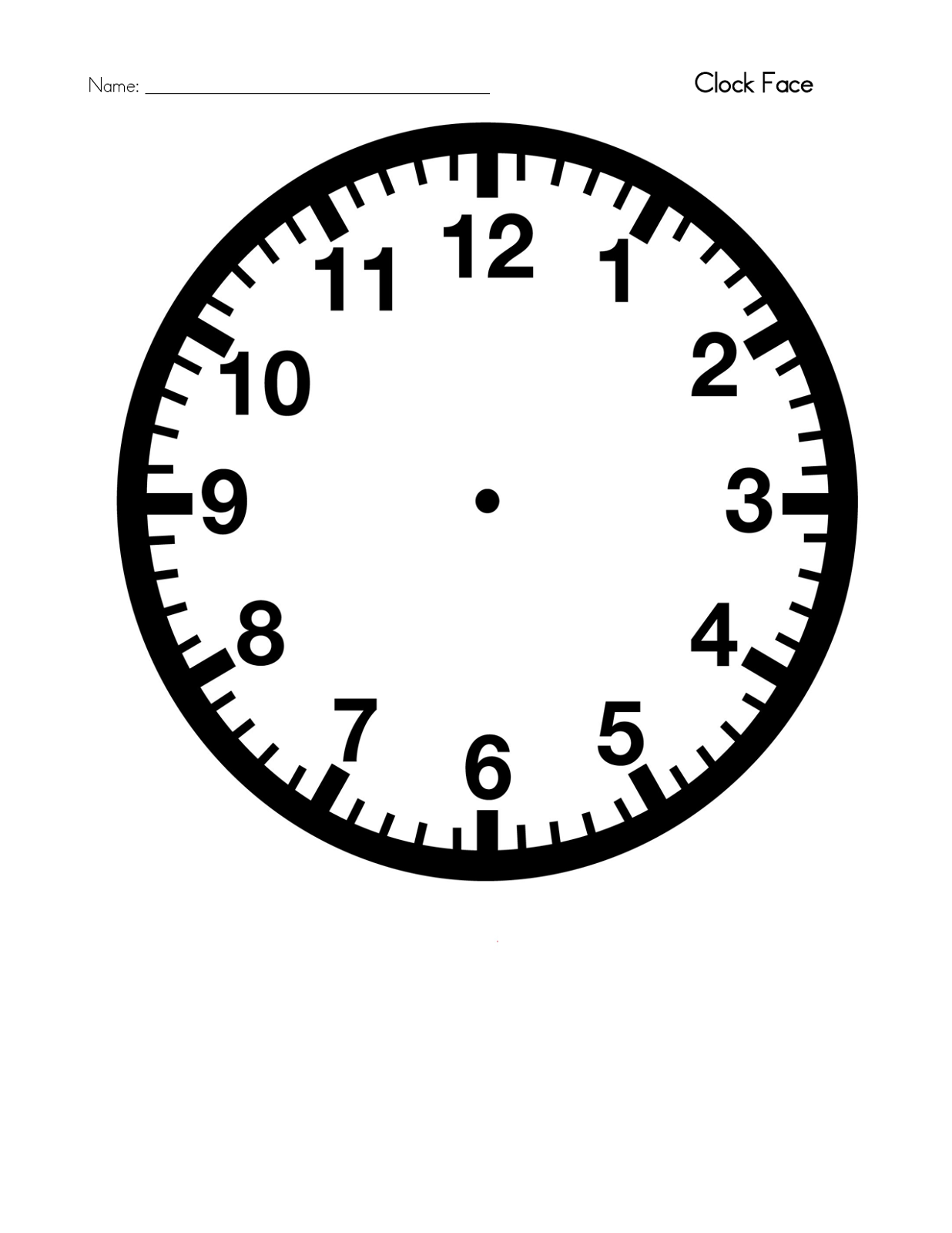 Blank Clock Template Printable Activity Shelter