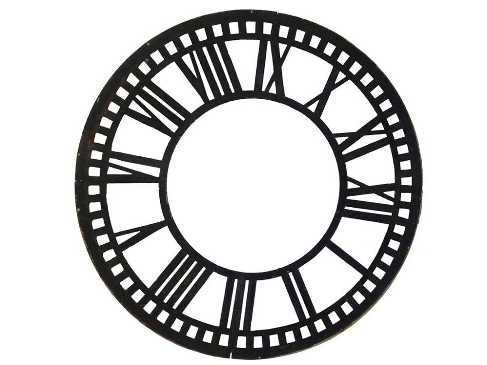 blank clock template roman