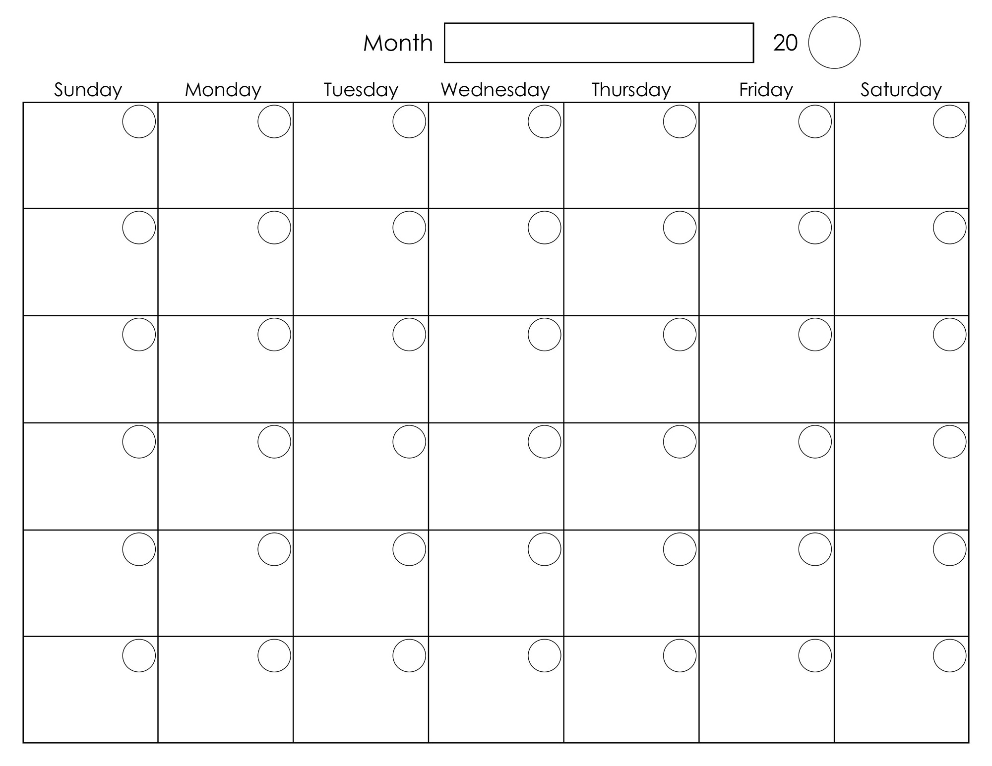 blank weekly calendar for print