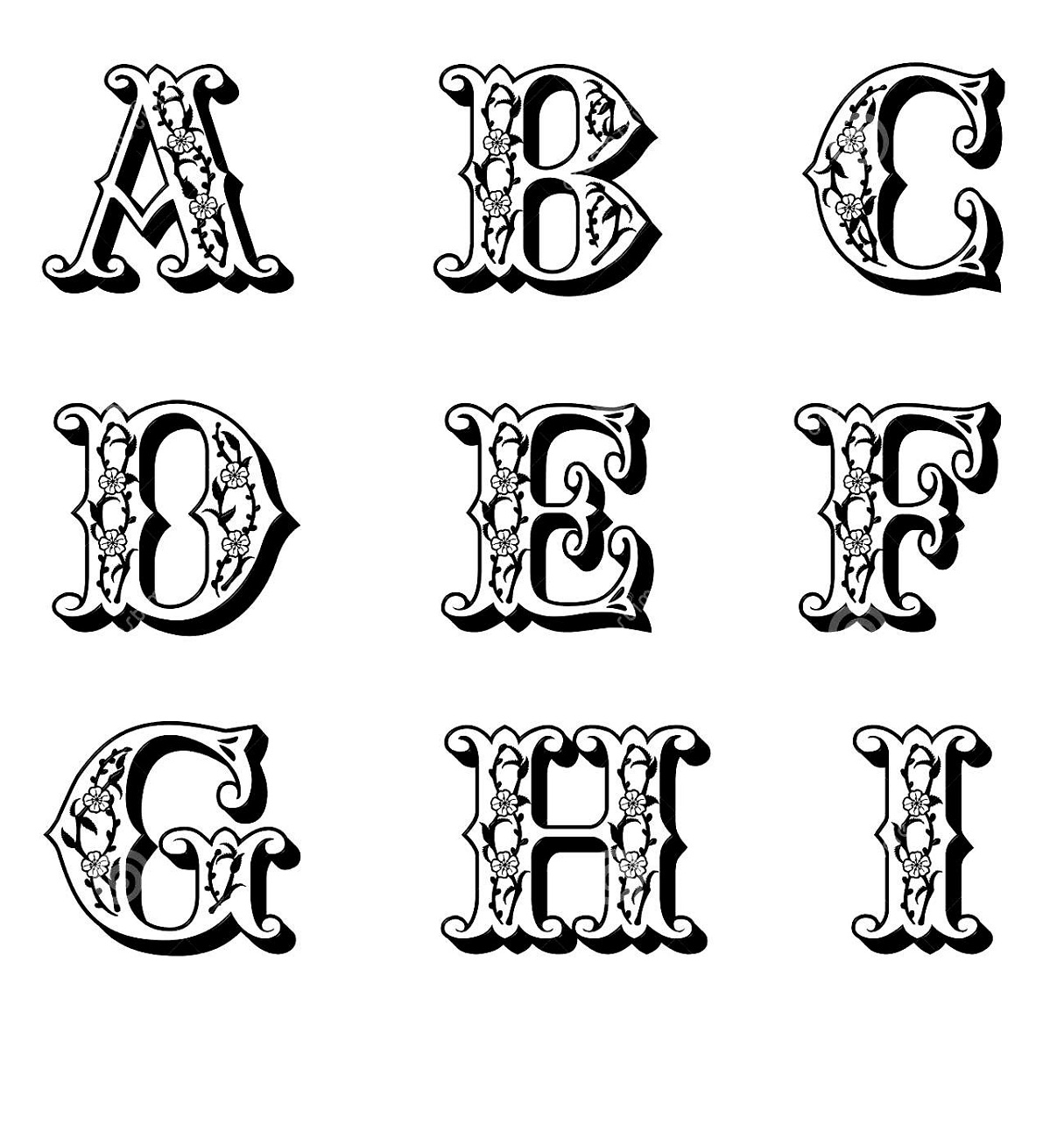capital alphabet letters free