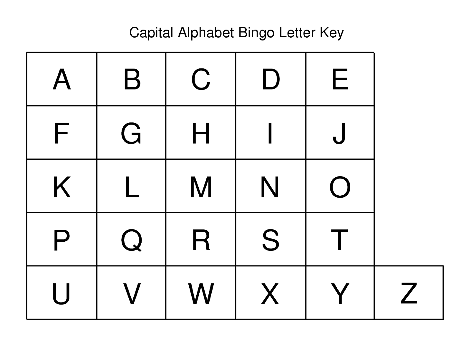capital alphabet letters simple