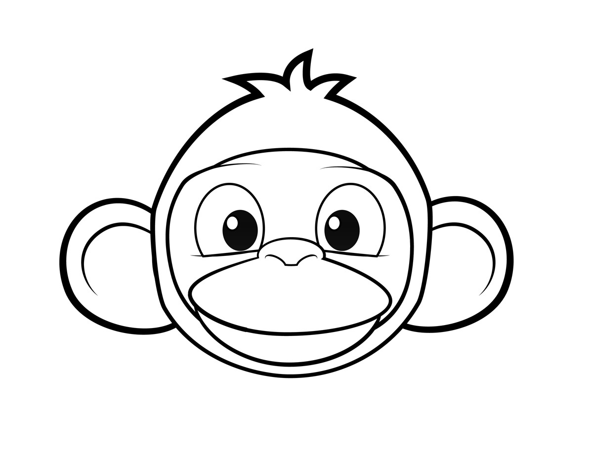 coloring pages of monkeys face