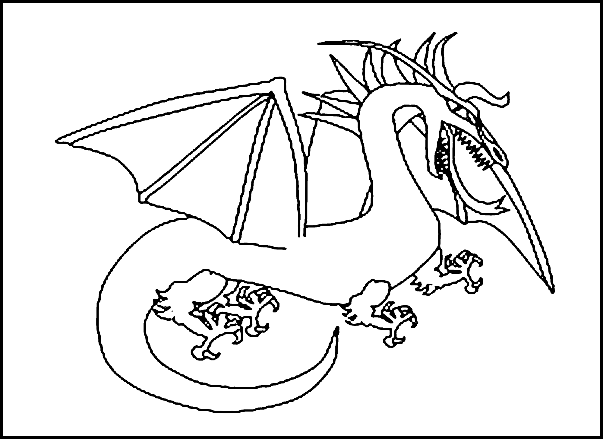 dragon colouring pages free