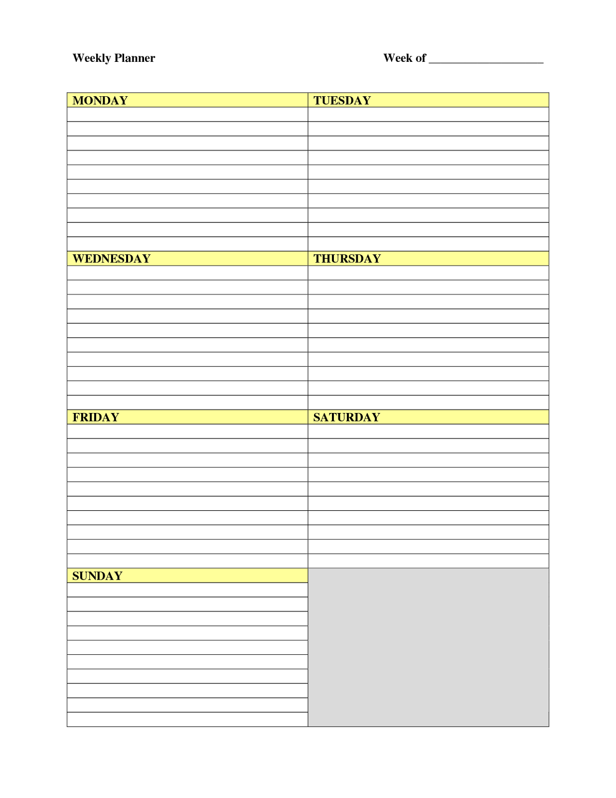 Free Printable Planner Pages Activity Shelter