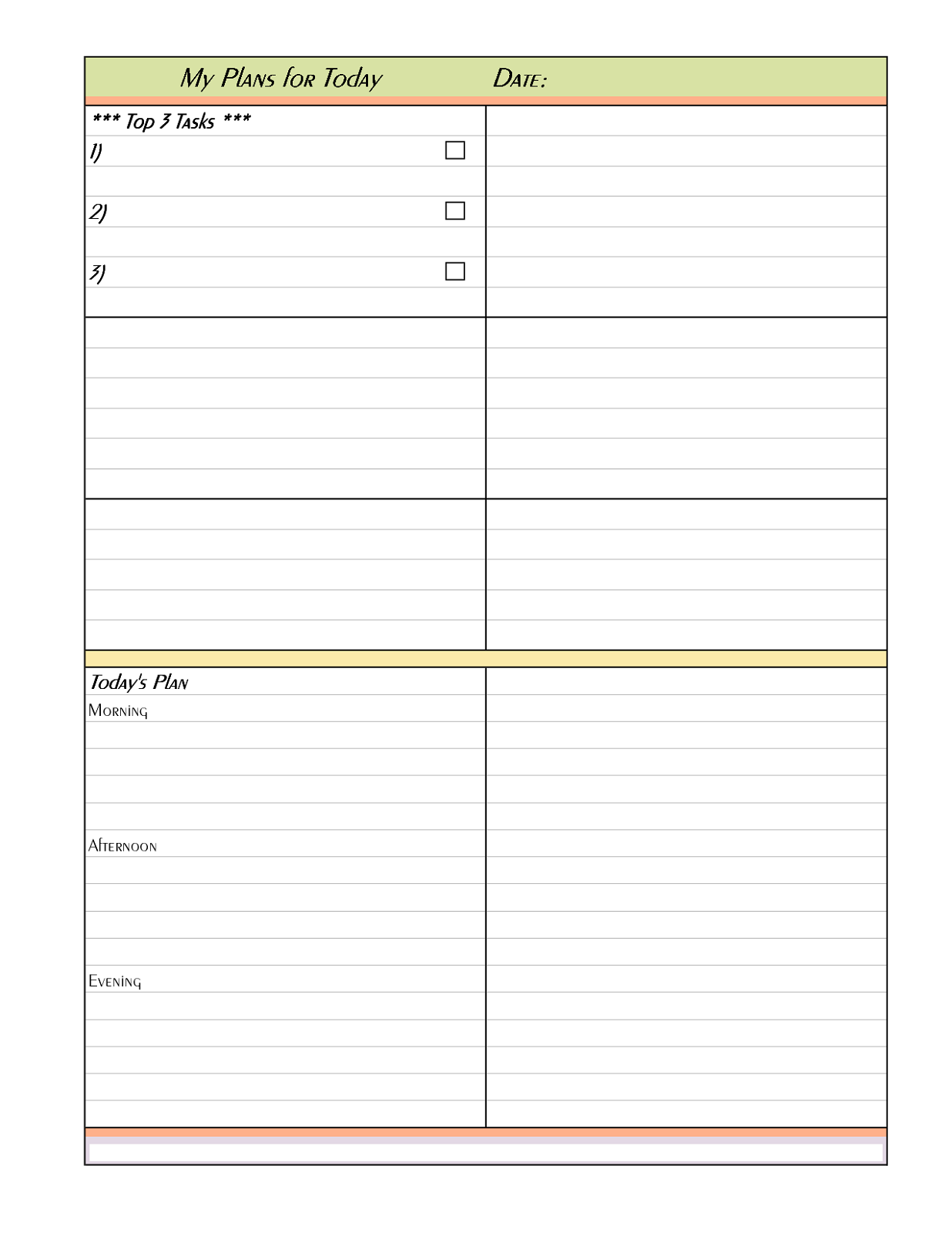 free printable planner pages free