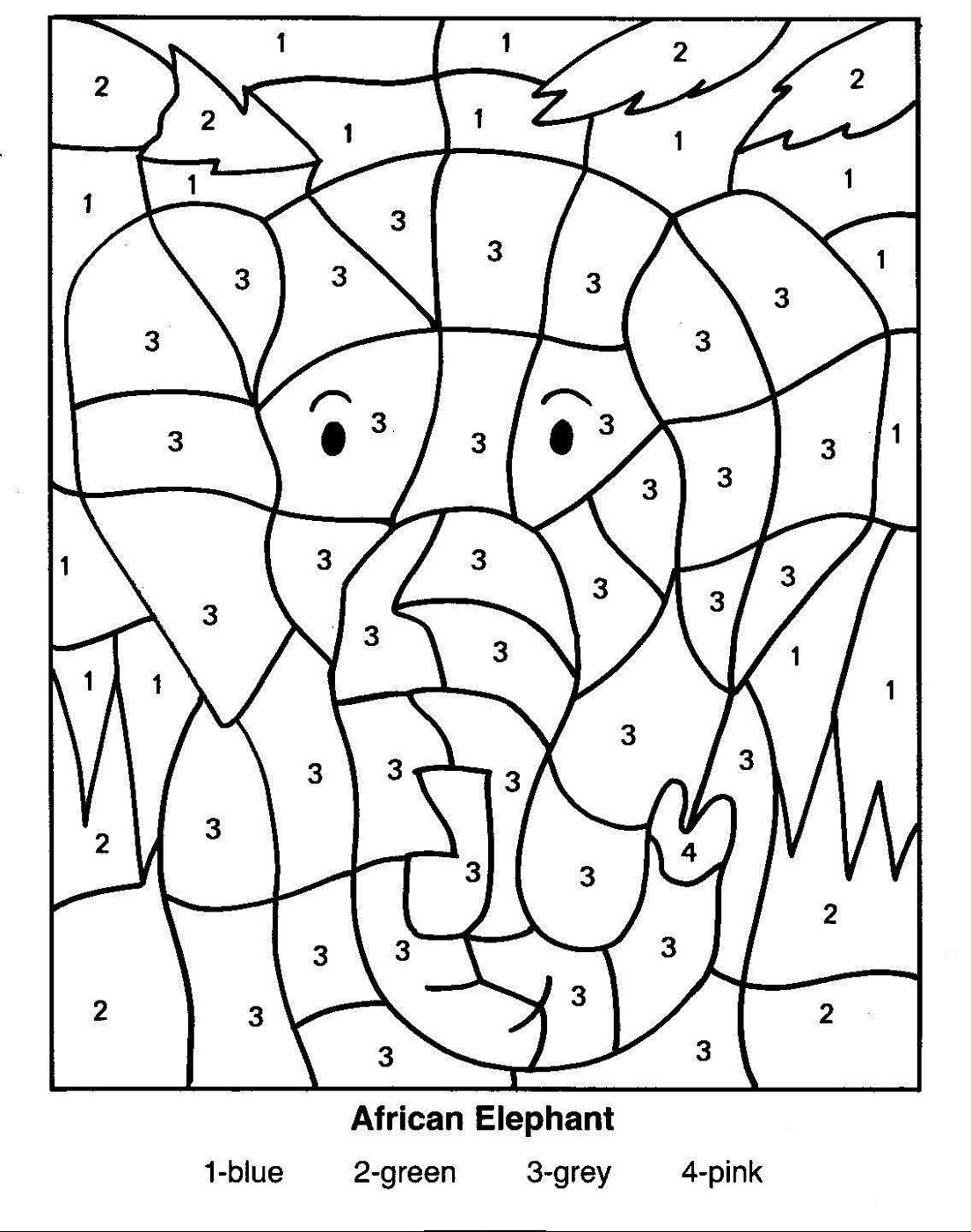 Hidden Picture Color By Number Activity Shelter