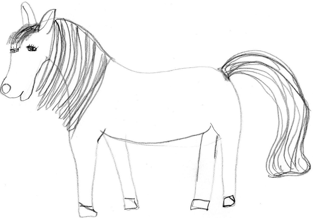 horse pictures for kids draw