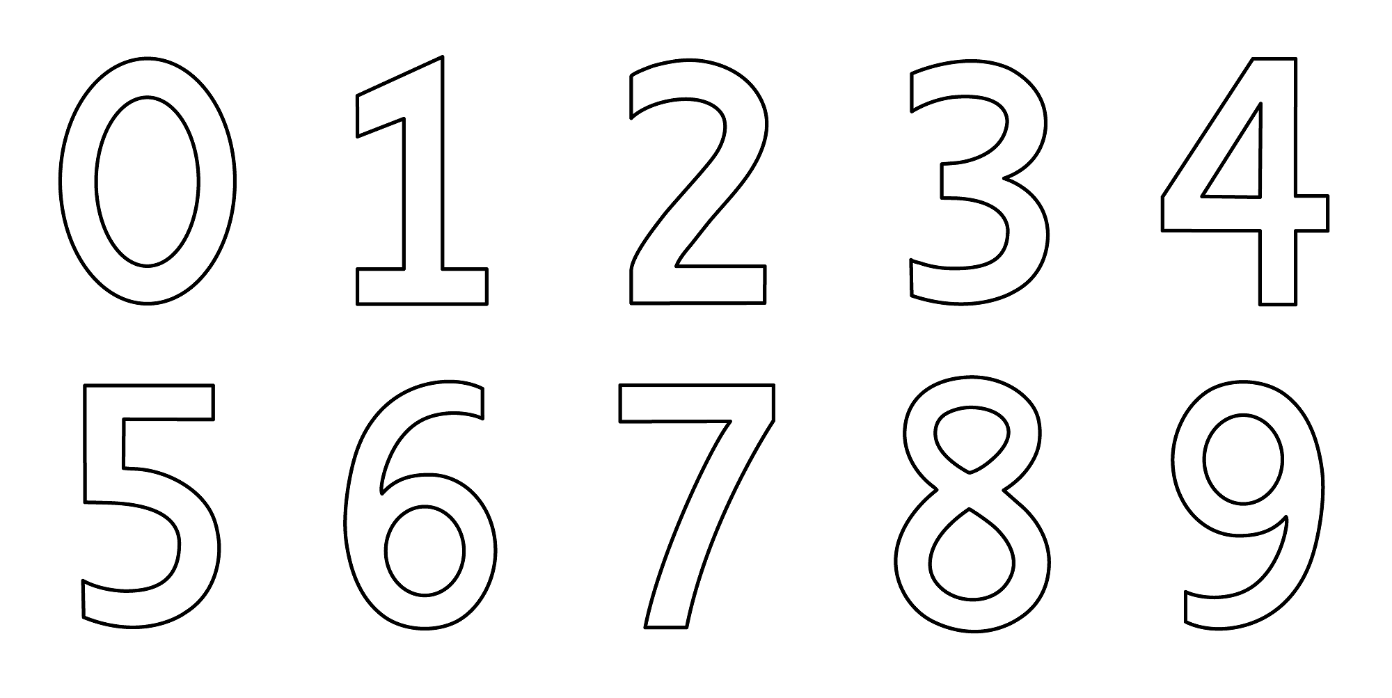 number color pages for kids