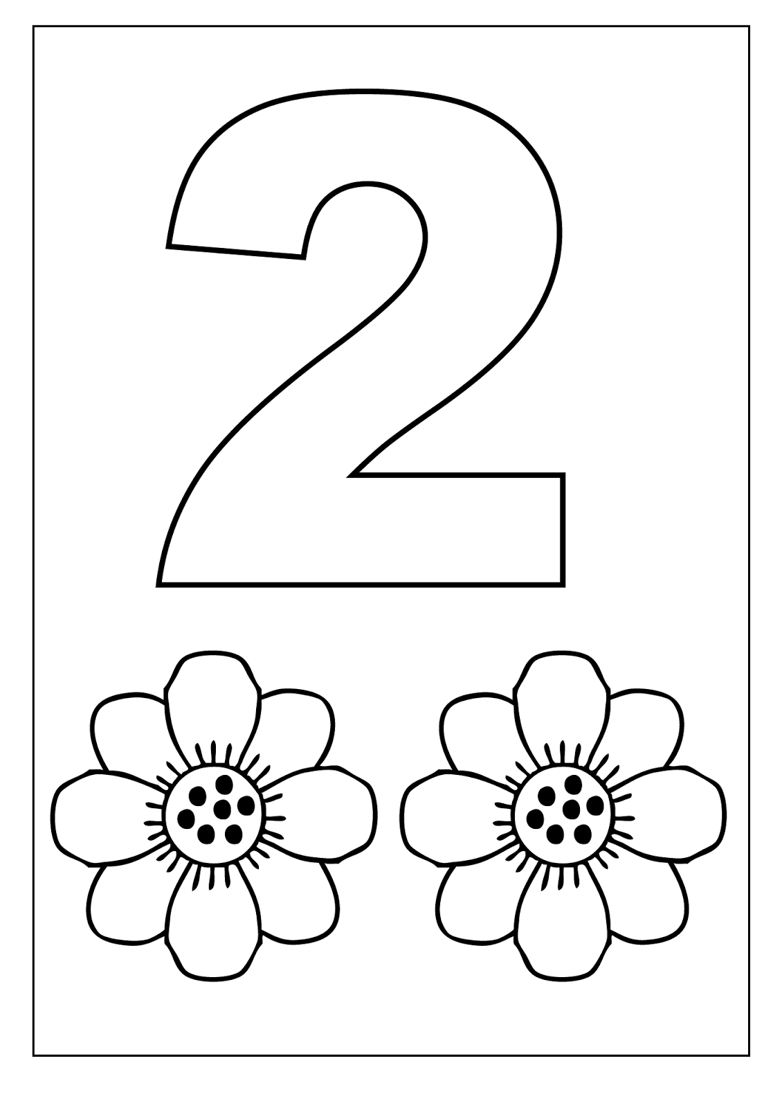 number color pages two