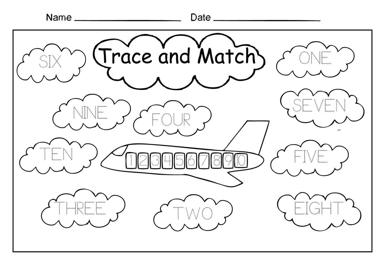 number worksheets for children