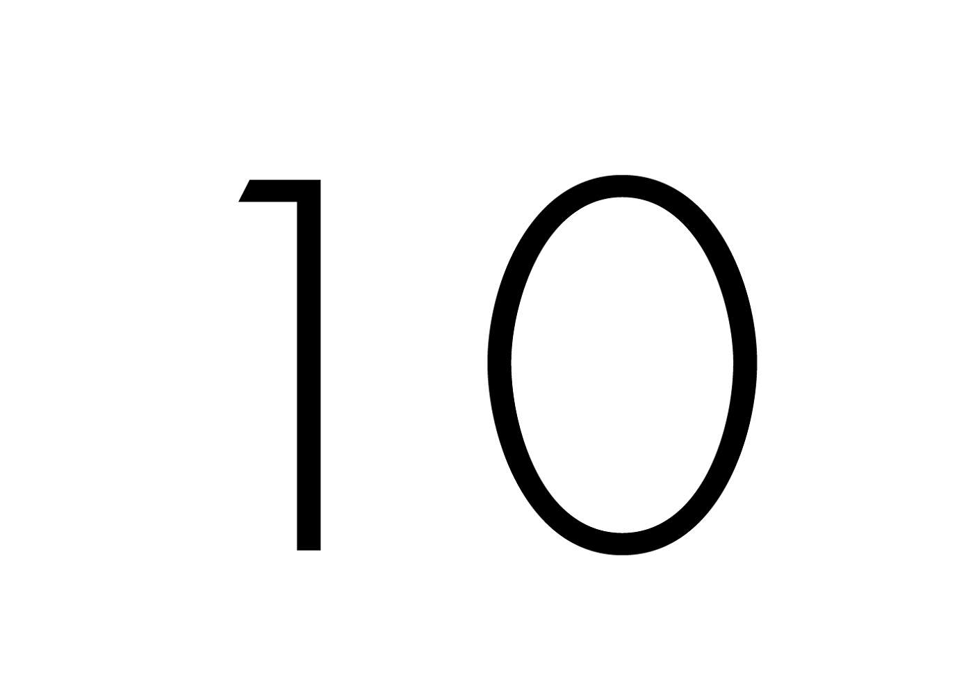 picture of number 10 simple