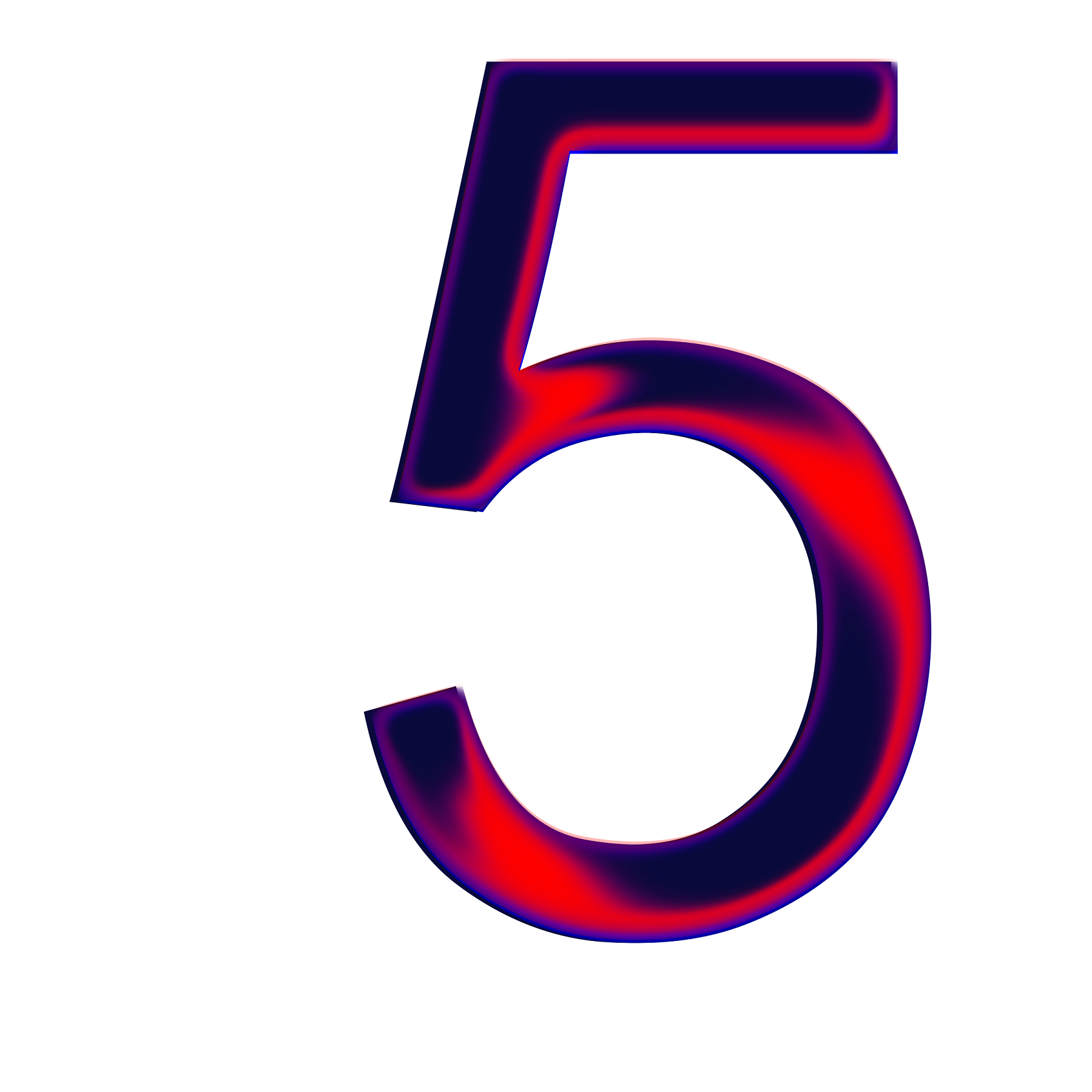 picture of the number 5 colour