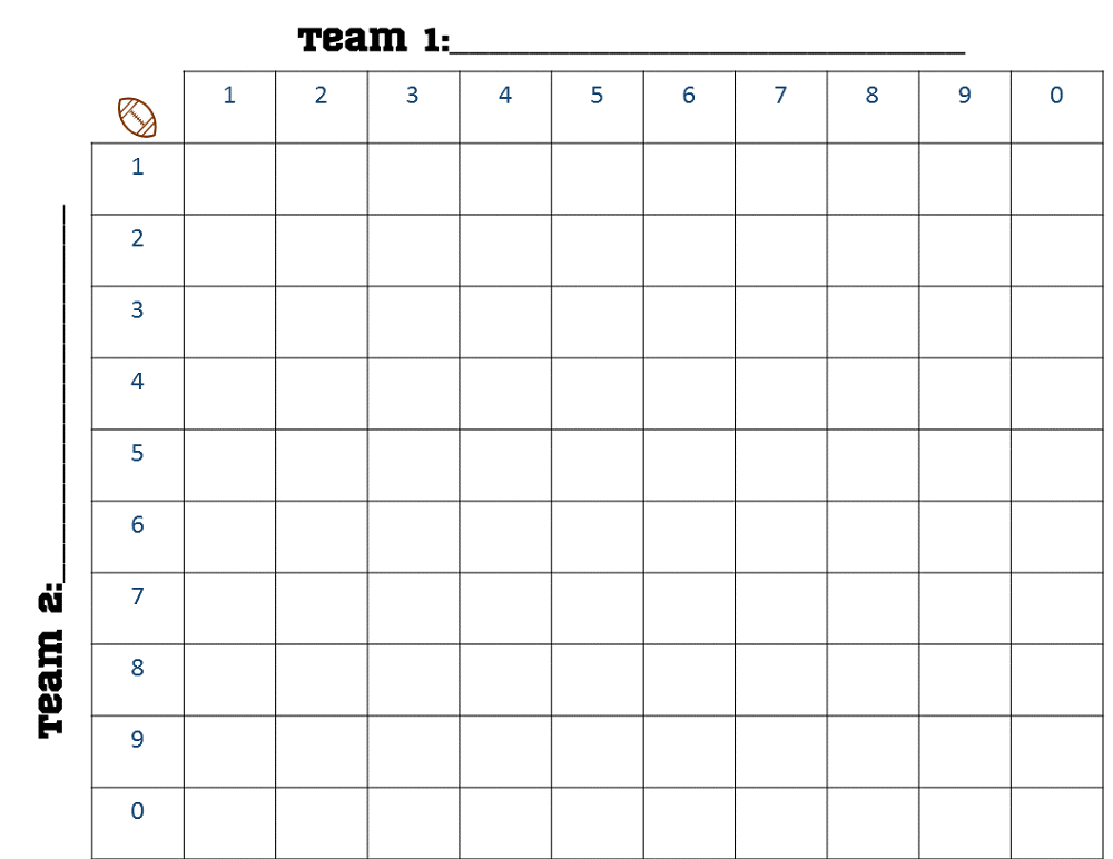 printable football squares new