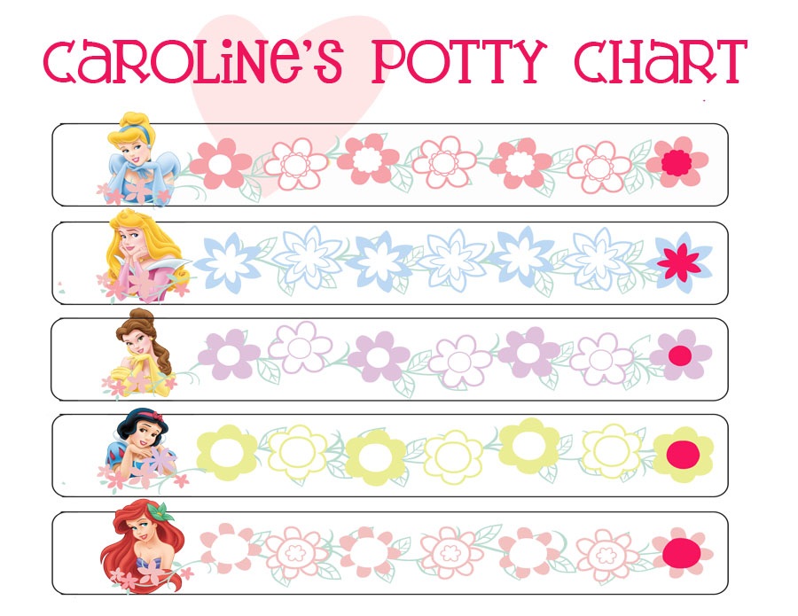 printable potty chart princess