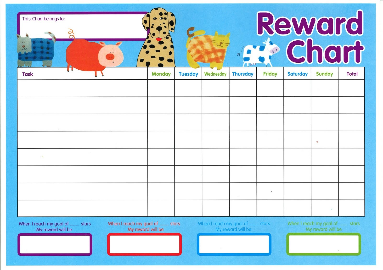 Printable Reward Charts for Kids Activity Shelter