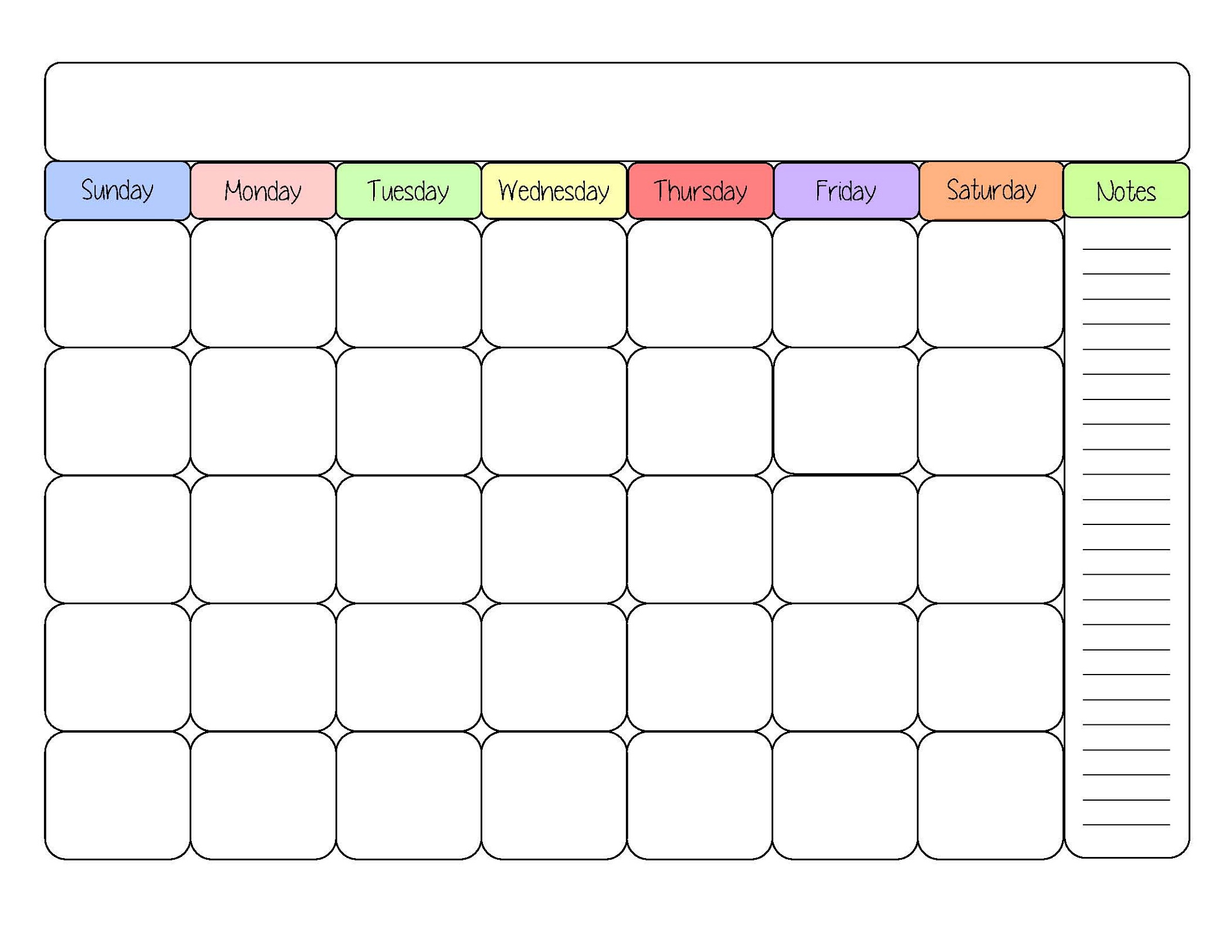 sample calendar colour