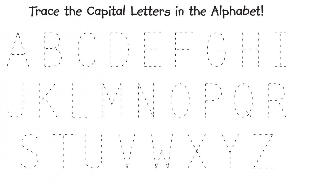 trace alphabet letters capital