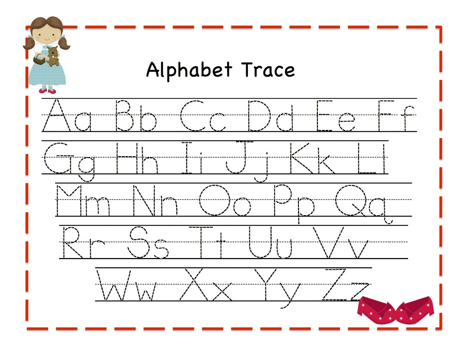 trace alphabet letters funny