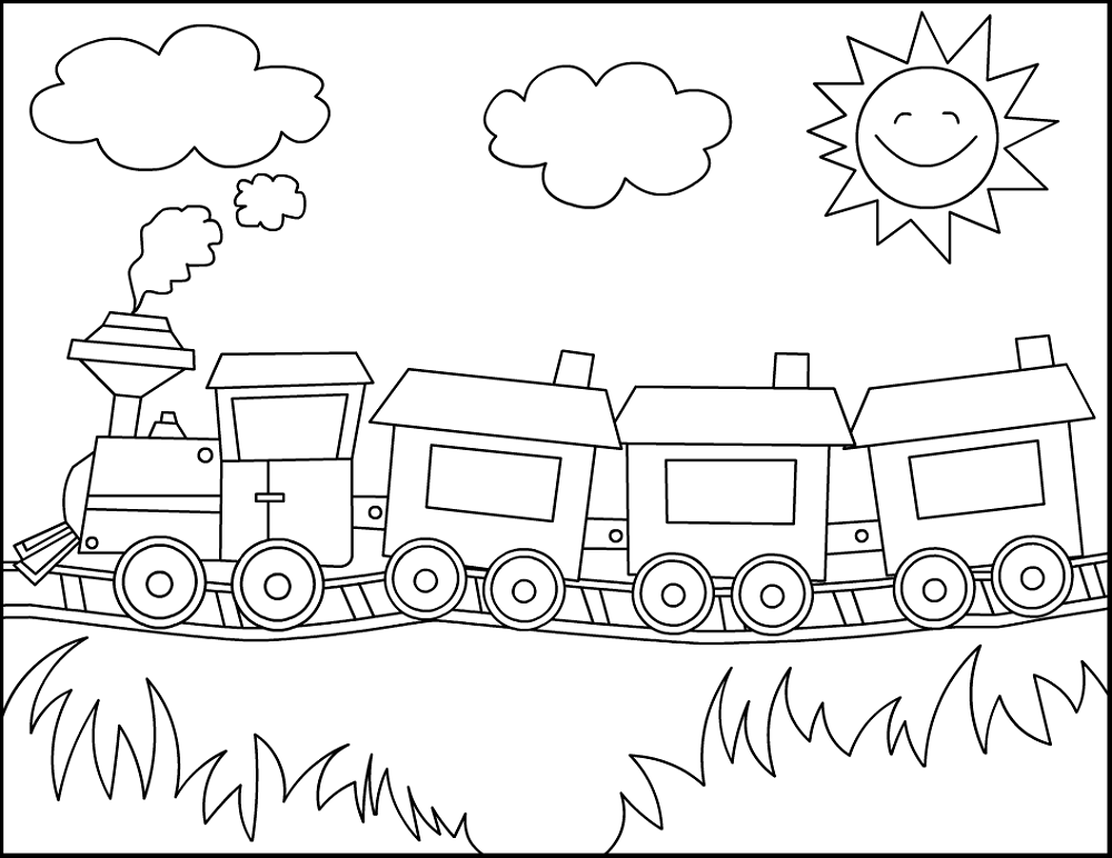 train kids for coloring