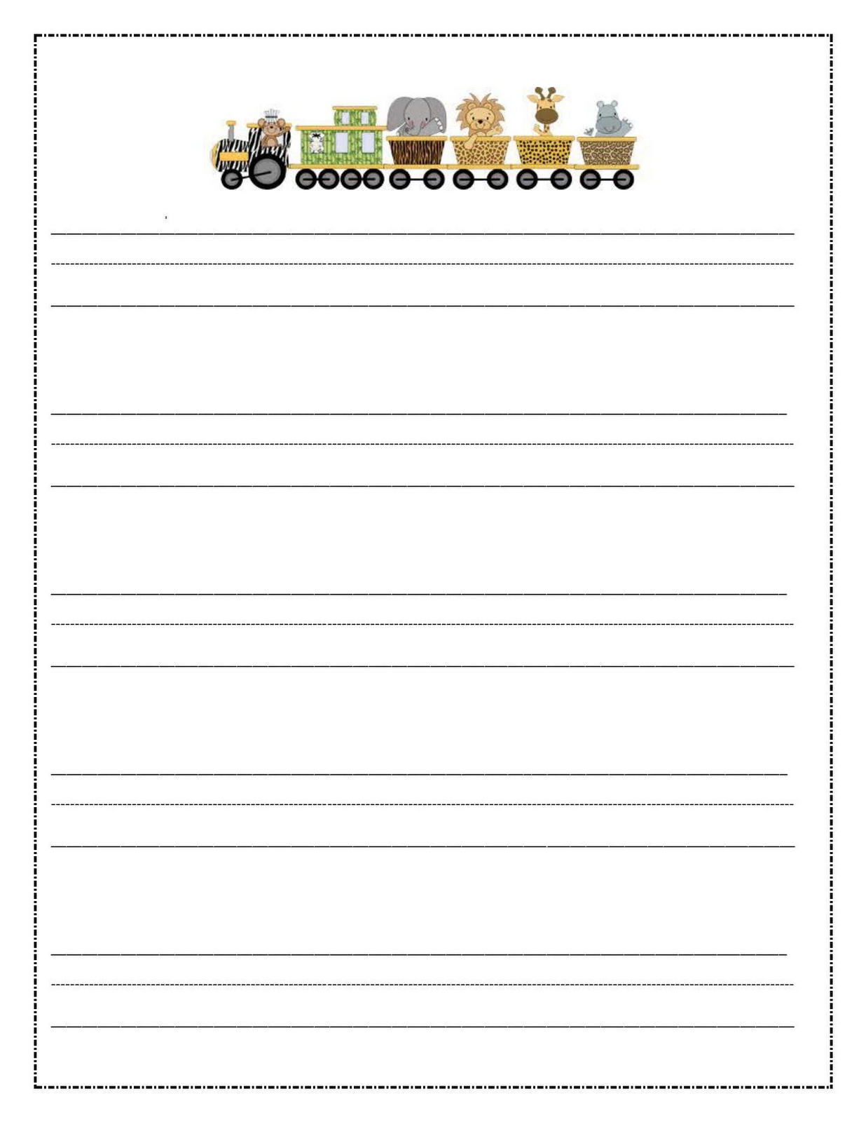 writing paper printable for kids