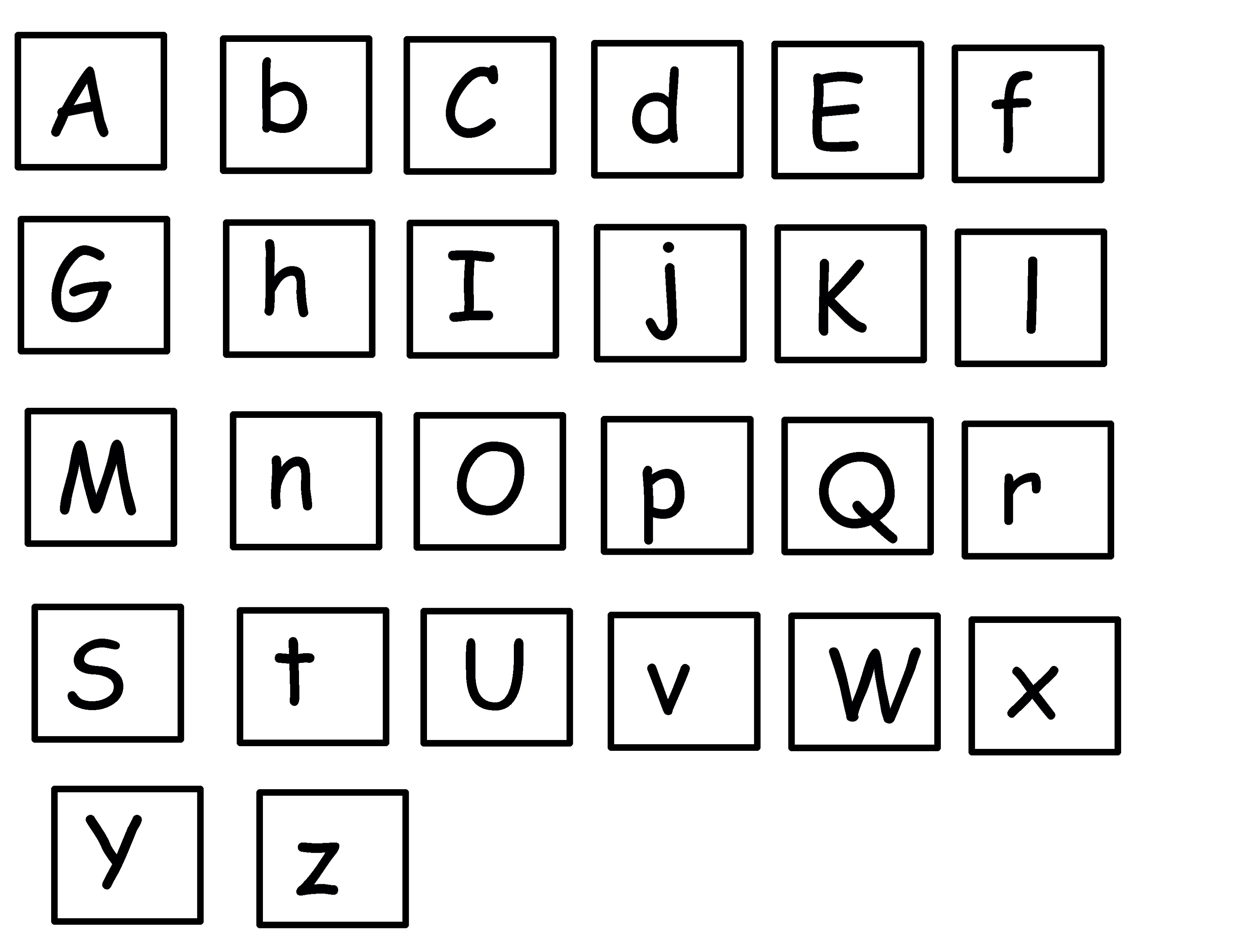 alphabet printables simple