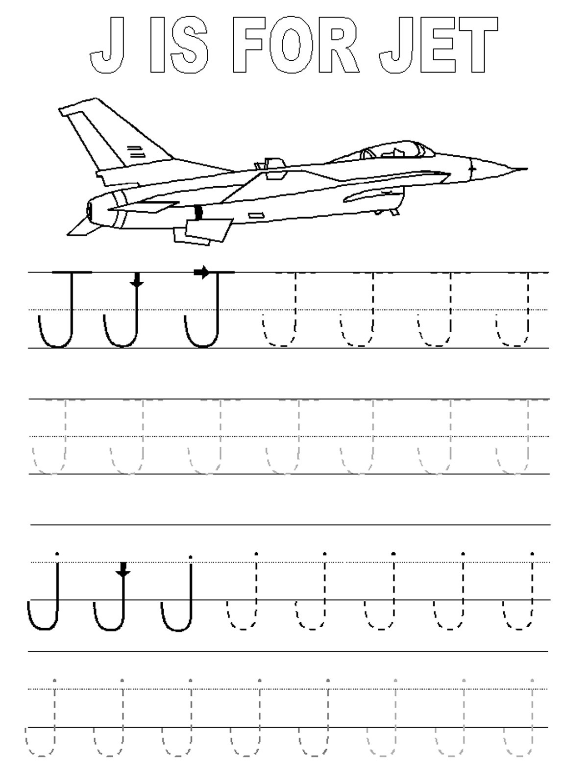 Tracing The Letter J