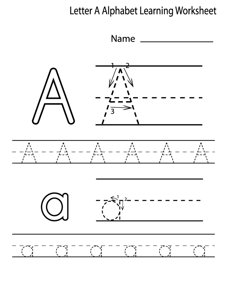 alphabet worksheets for preschoolers letter A