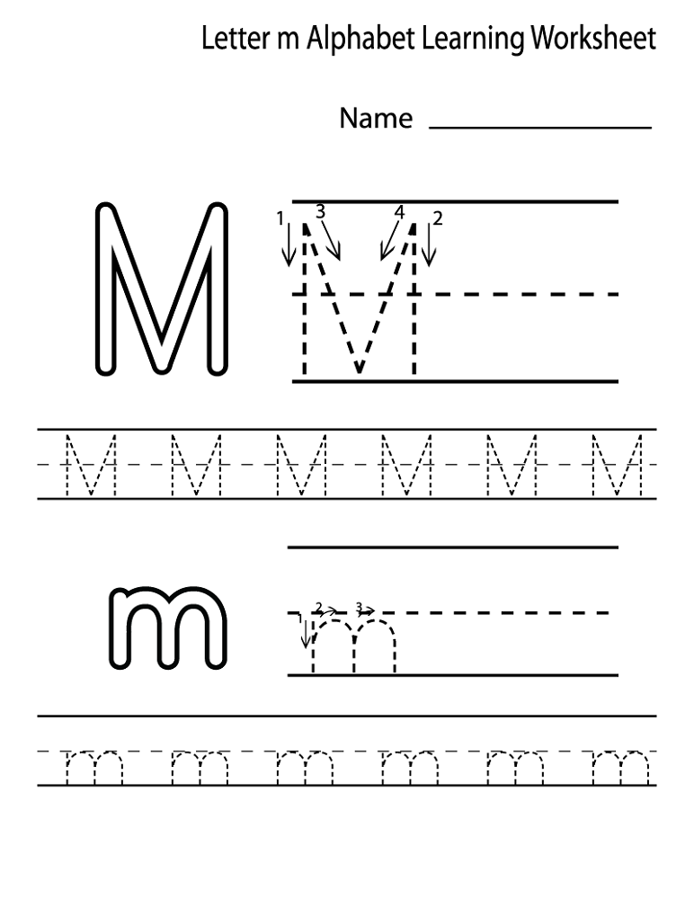 alphabet worksheets for preschoolers letter M