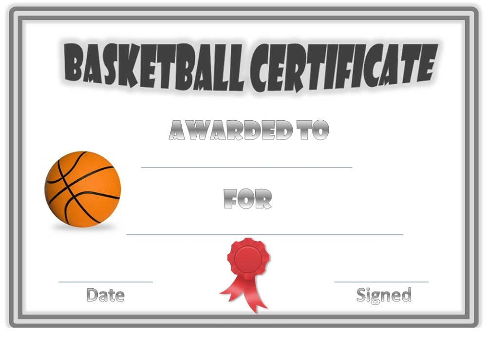 basketball award certificates best
