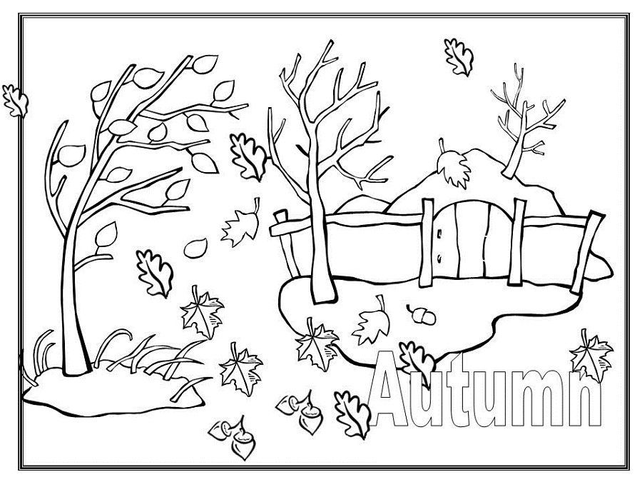 fall coloring pages autumn