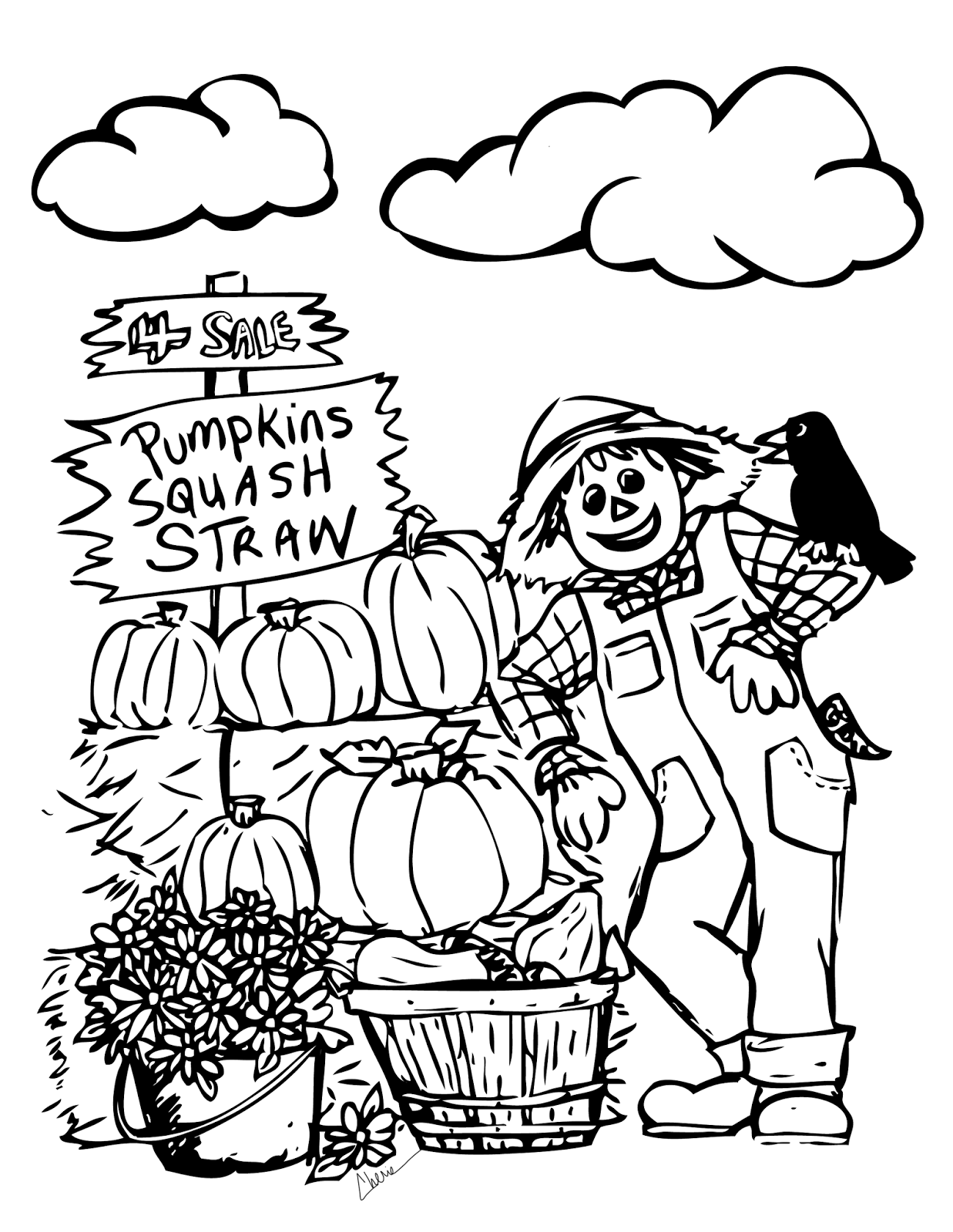 fall coloring sheets for adult