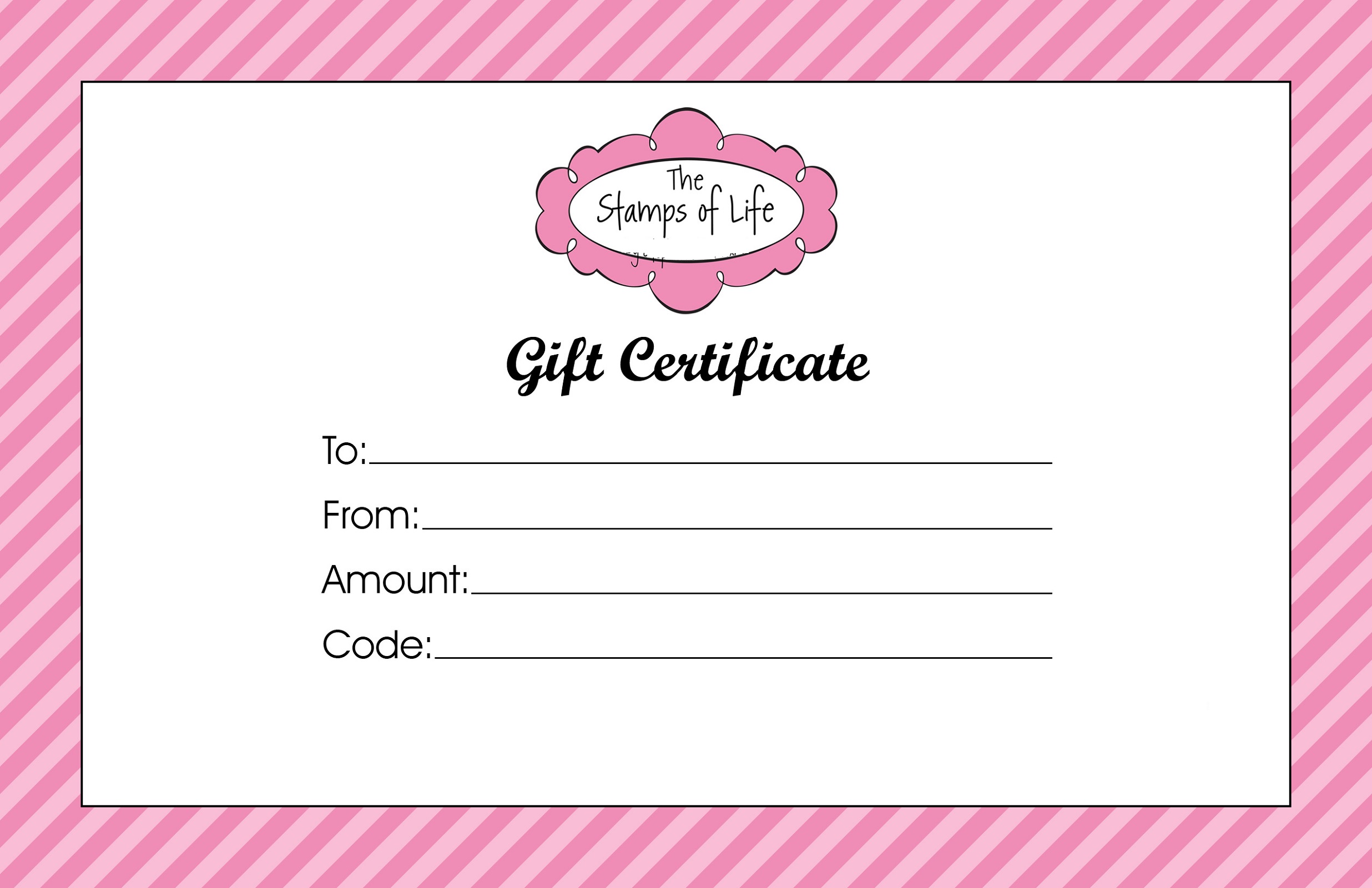 gift certificate template for girls